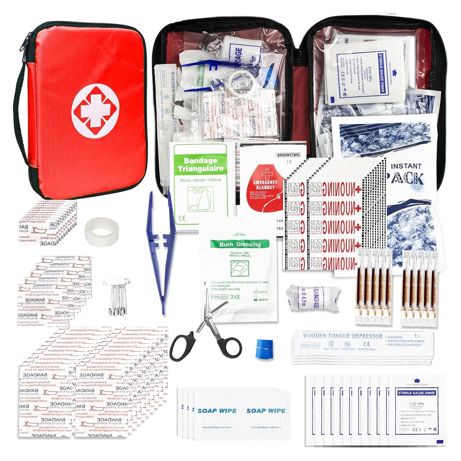 Kit de Primeros Auxilios 300 Piezas 1st Aid Compacto Rojo
