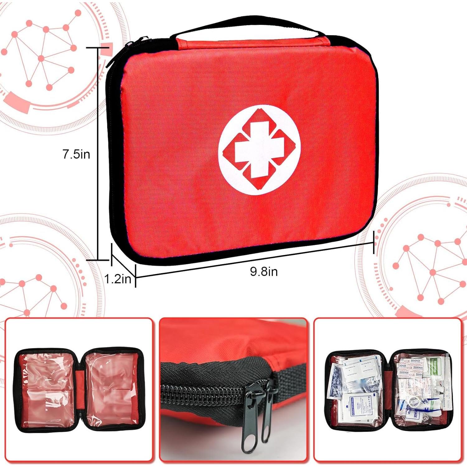 Kit de Primeros Auxilios 300 Piezas 1st Aid Compacto Rojo