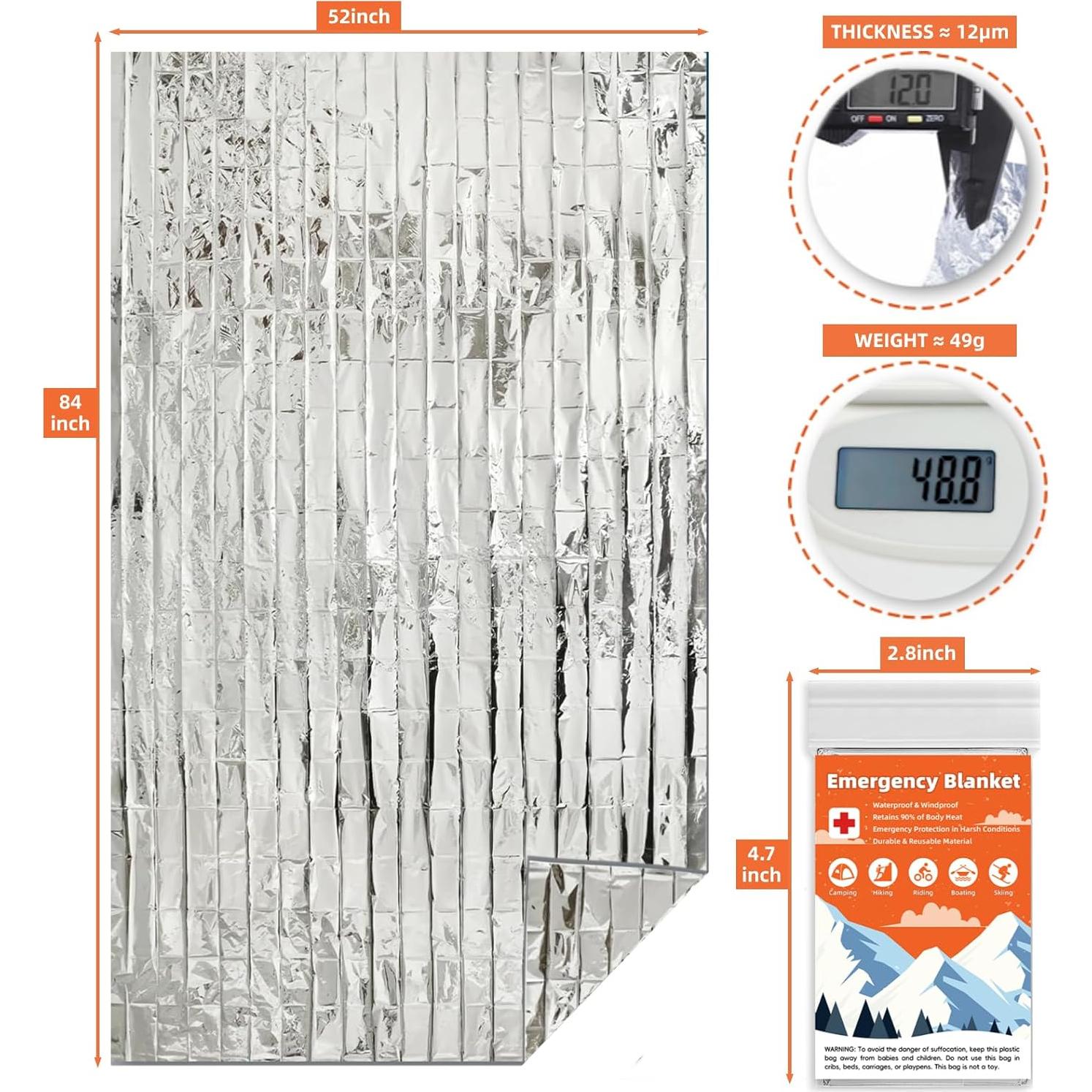 Paquete de 10 mantas térmicas Mylar Phafaloop 213x132 cm