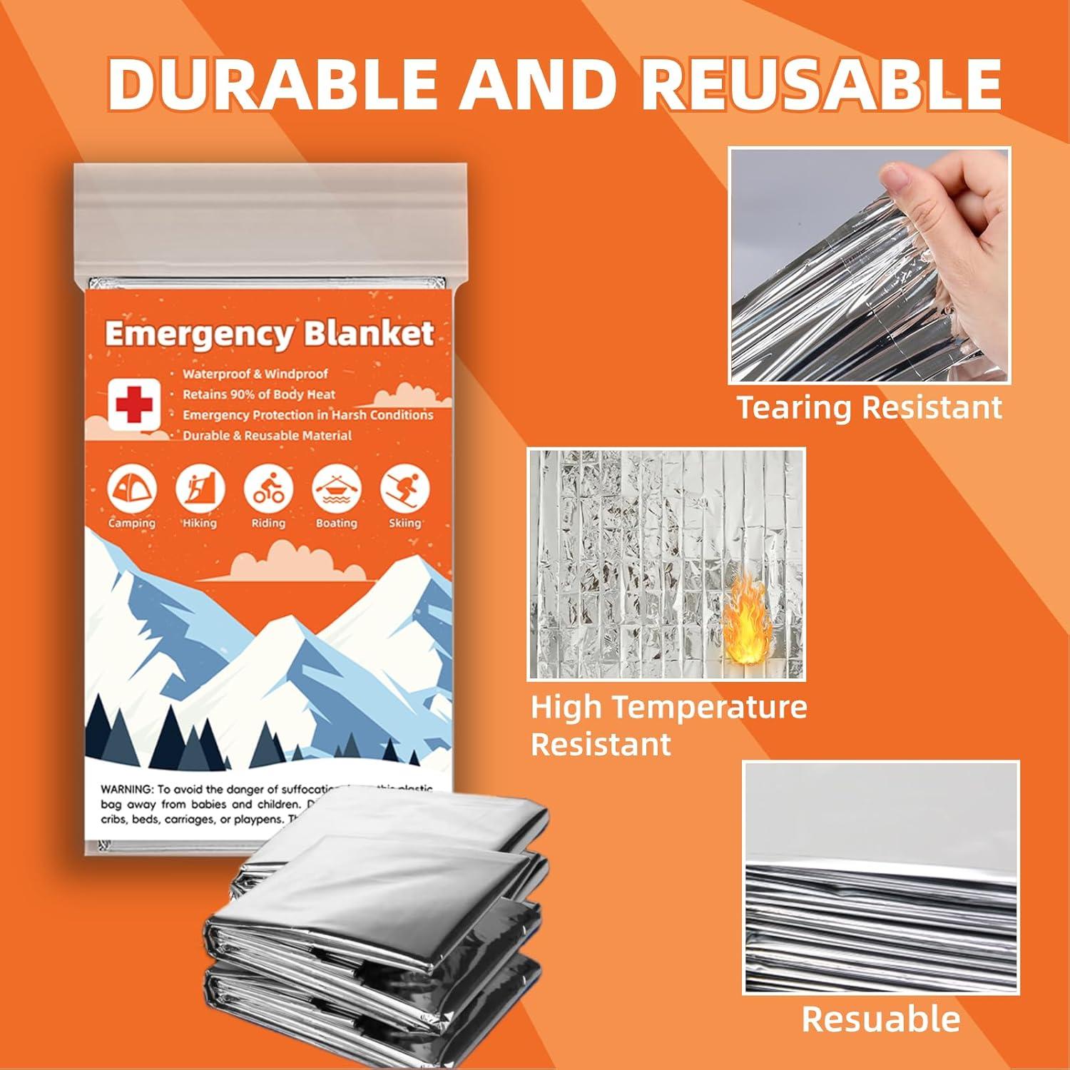 Paquete de 10 mantas térmicas Mylar Phafaloop 213x132 cm