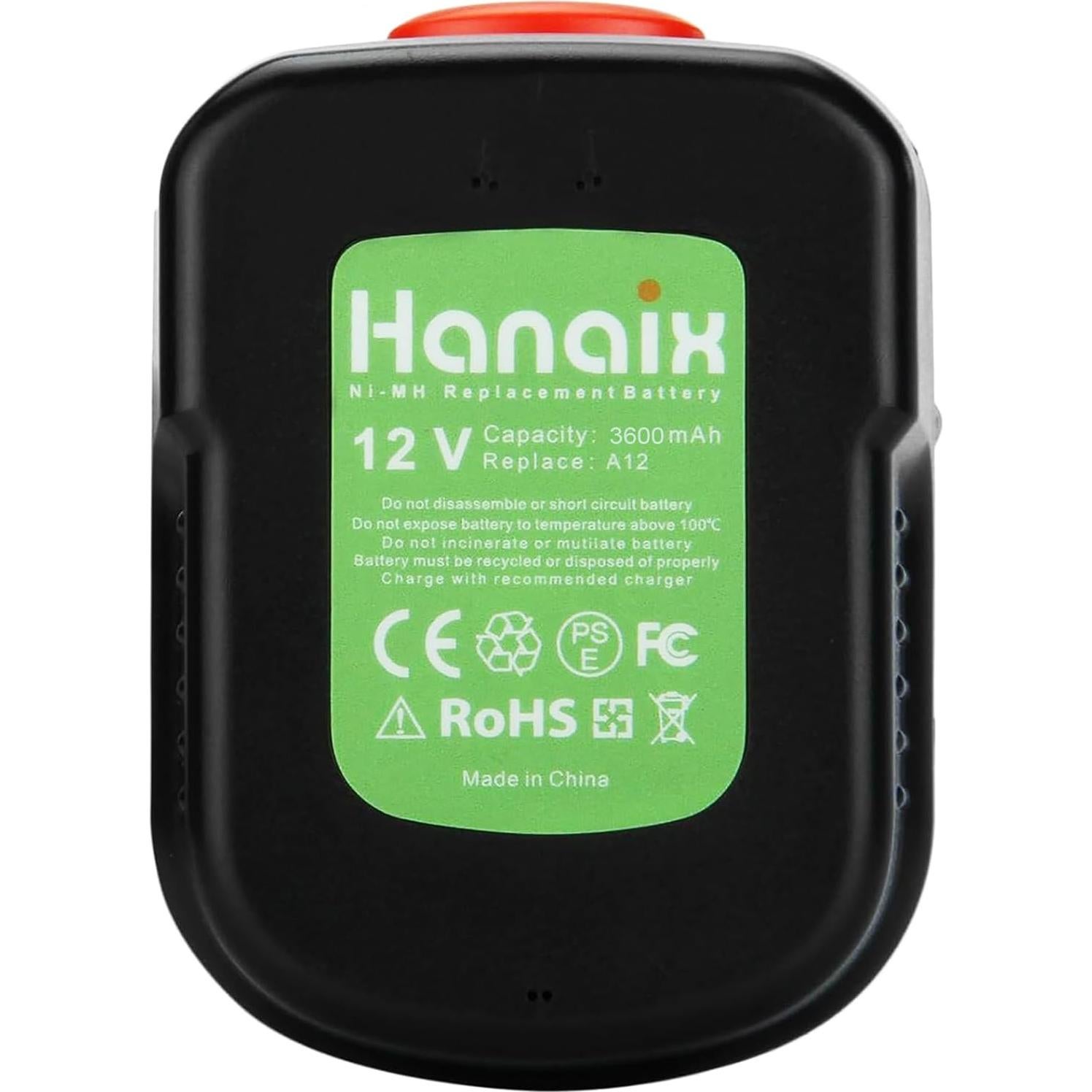 Batería Ni-MH 3600mAh 12V HPB12 Black & Decker Taladro