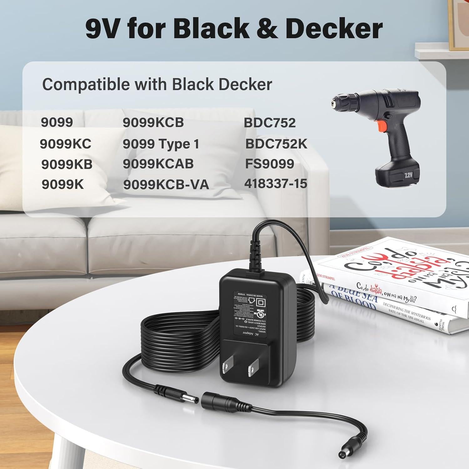 Cargador Black Decker 7.2V para Taladro Inalámbrico