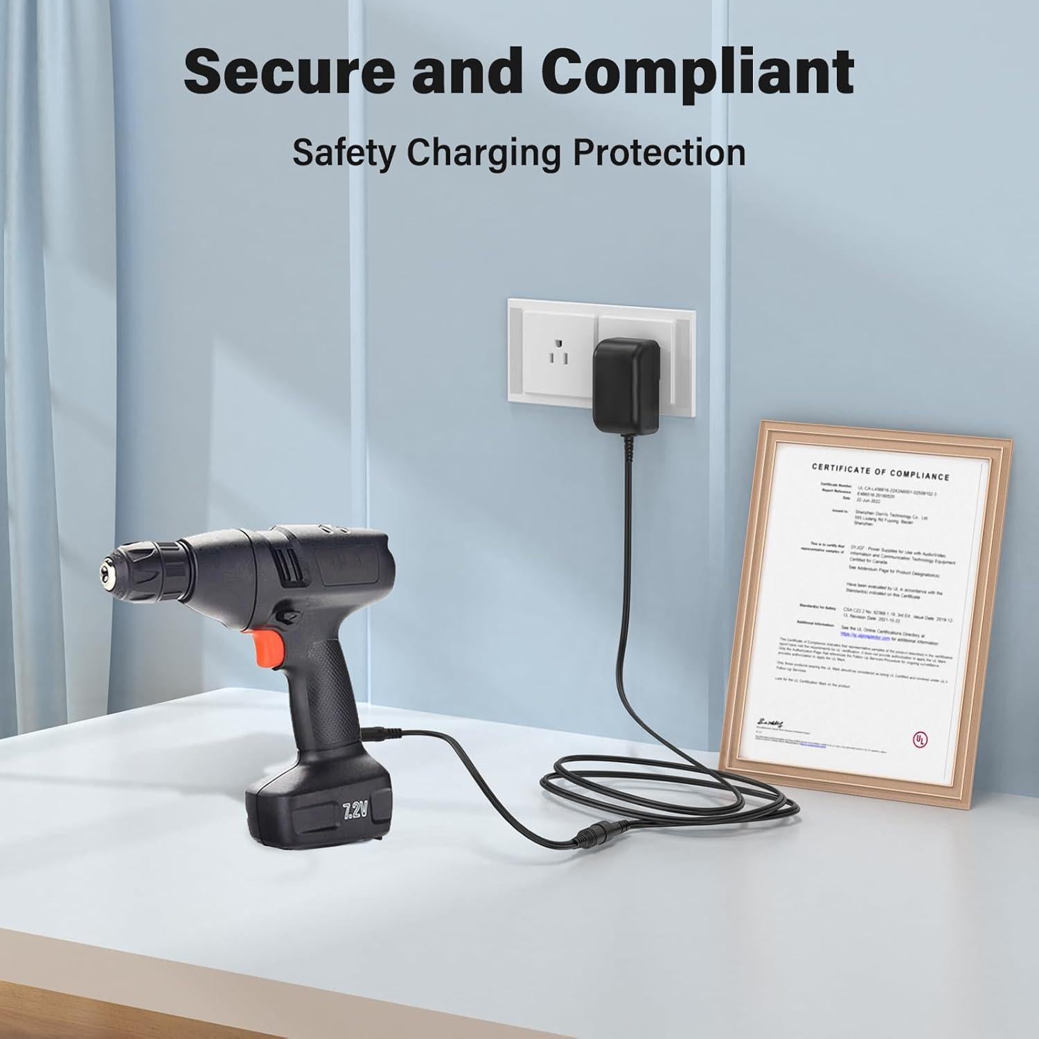 Cargador Black Decker 7.2V para Taladro Inalámbrico