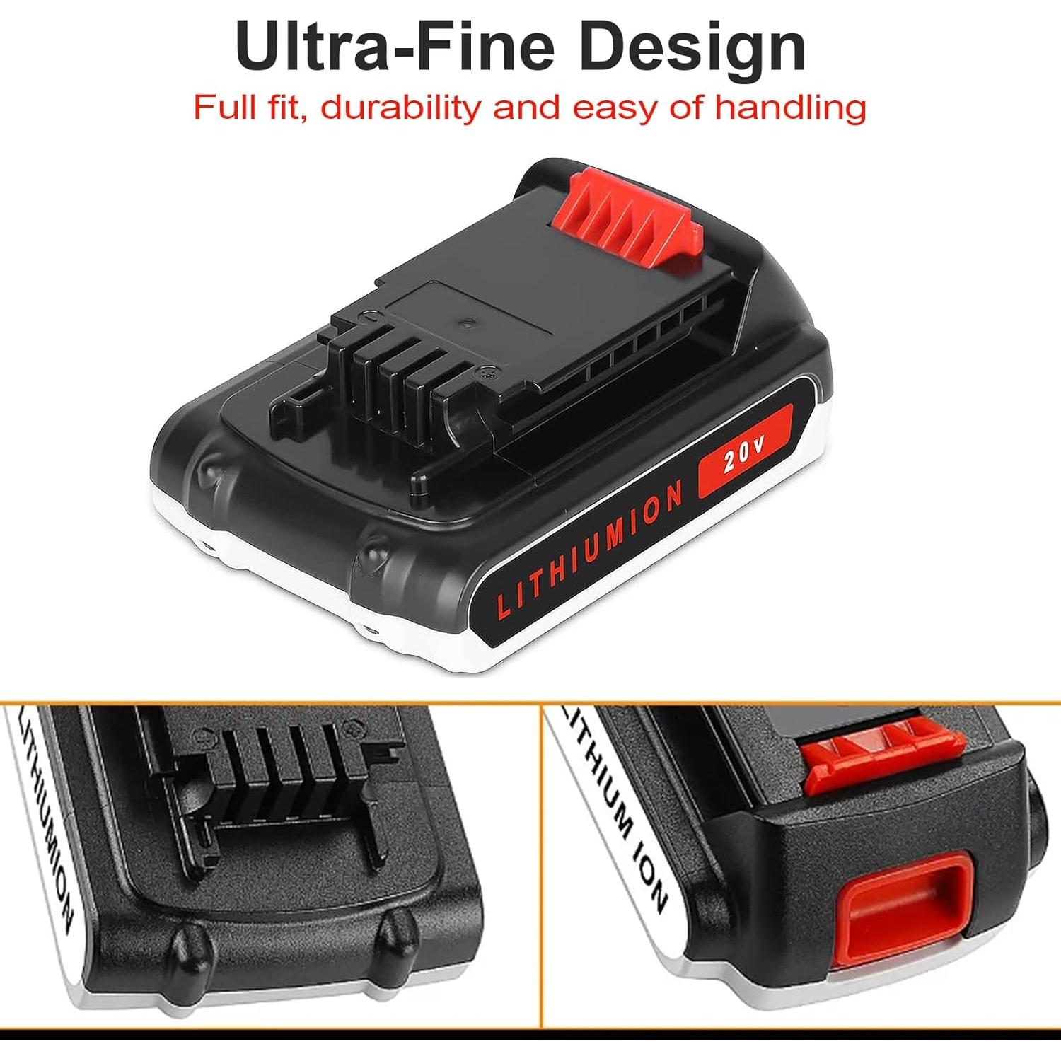 Batería de Reemplazo JYJZPB 3000mAh 20V para Black & Decker