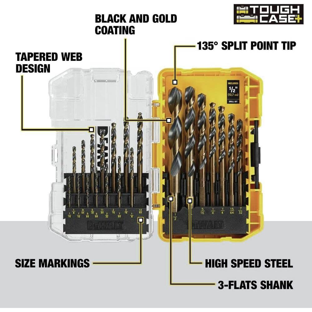 Juego de Brocas DEWALT 21 Piezas Punta Dividida 135°