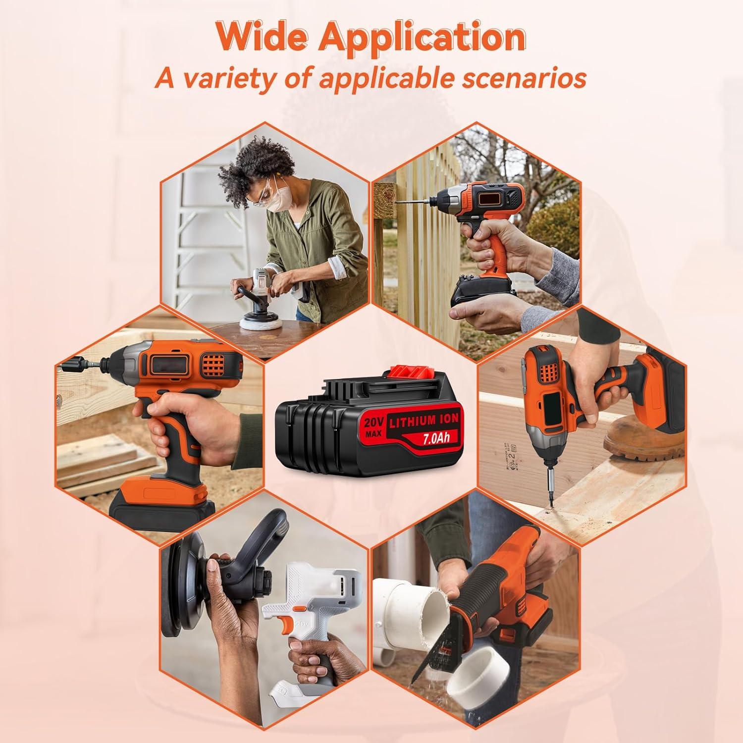 Batería Litio 20V 7Ah Vanon 2Pack para Black and Decker