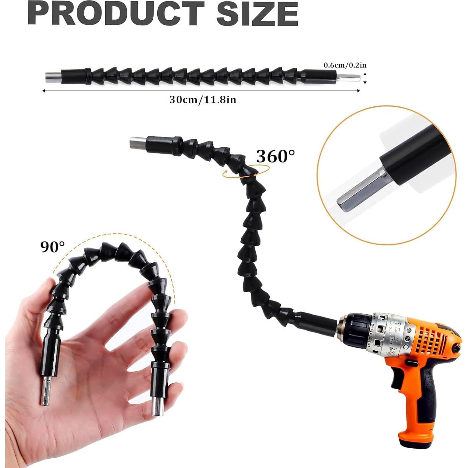 Set 17 Piezas de Extensión de Broca Flexible CIGOTU