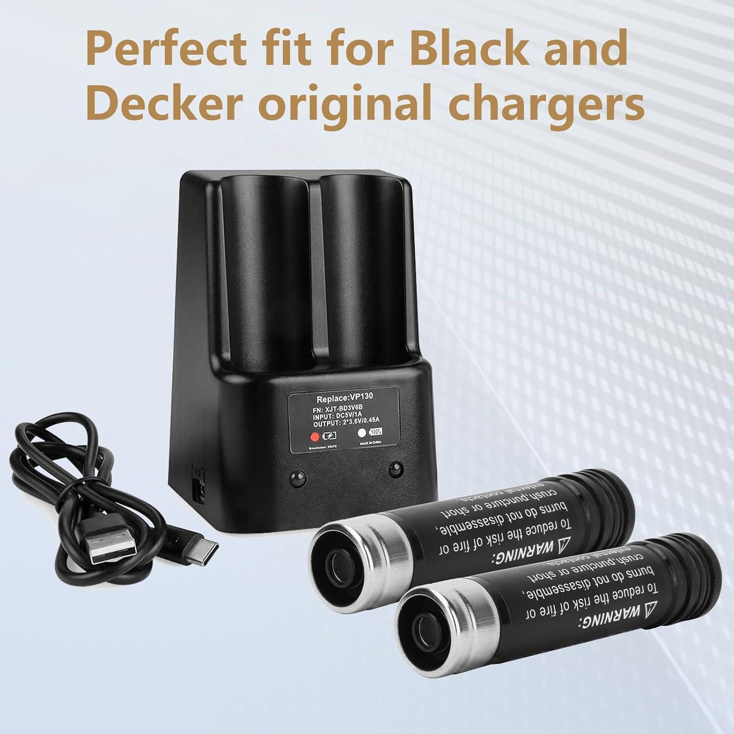 Baterías de Reemplazo Munikind 3.6V 3600mAh para Black & Decker