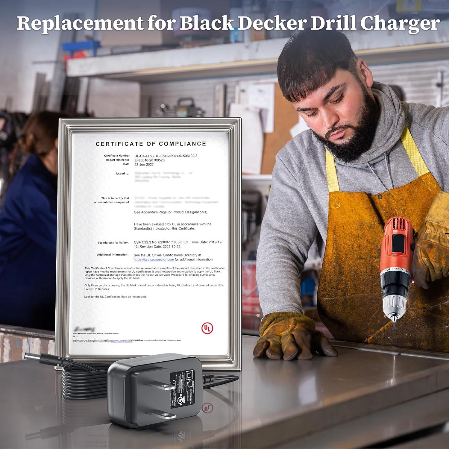 Cargador 12V Black & Decker GCO1200 Adaptador AC/DC 1.8m