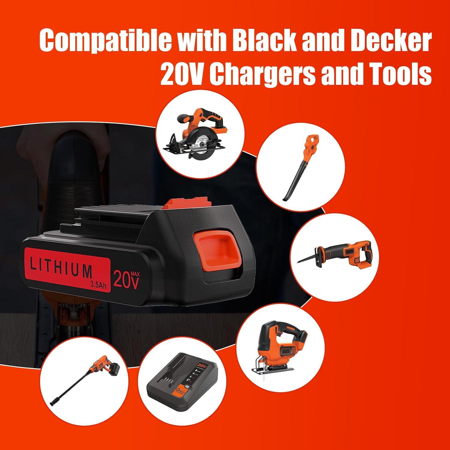 Batería de Litio 3.5Ah 20V CaliHutt Compatible Black & Decker