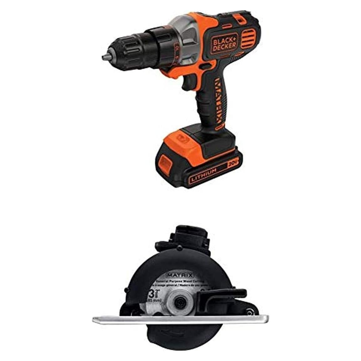 Taladro Atornillador BLACK+DECKER 20V MAX + Sierra Recorte