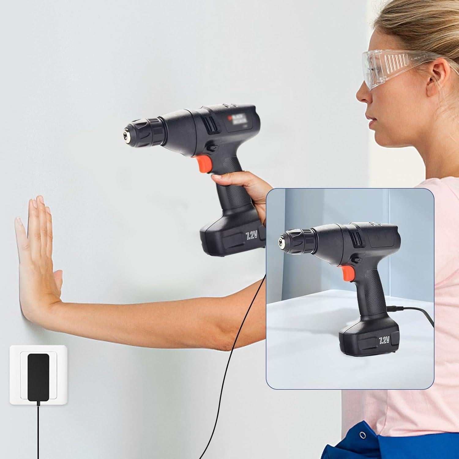 Cargador MEROM para Taladro Inalámbrico Black & Decker 9V 1A
