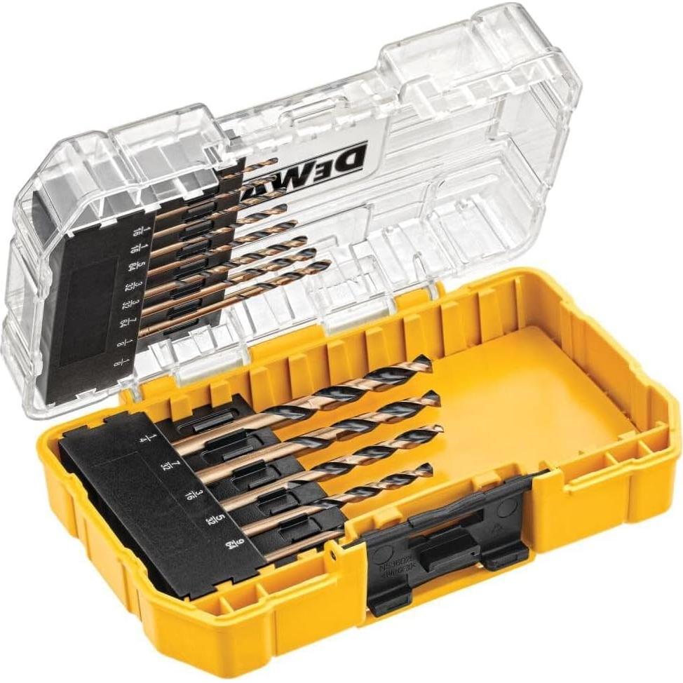 Juego de Brocas DEWALT DW1163, 13 Piezas, Óxido Negro