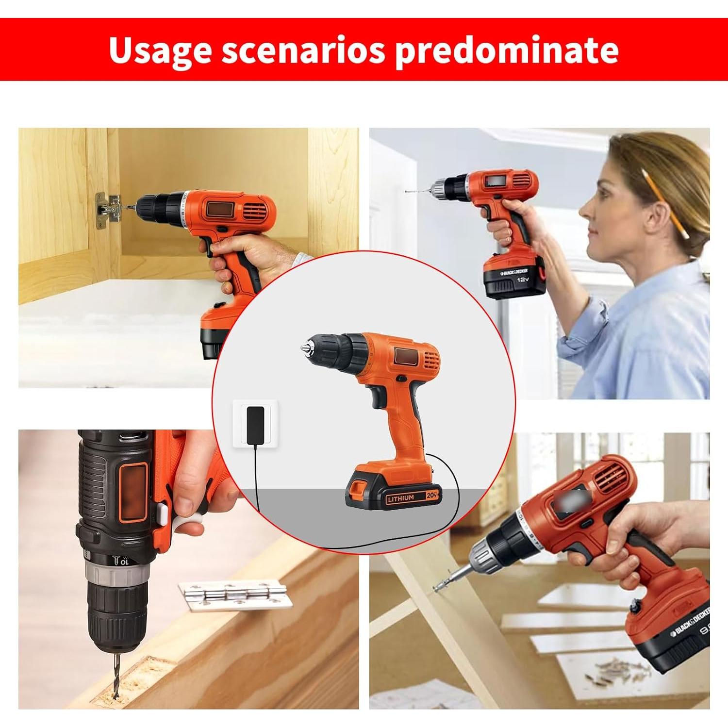 Cargador MEROM 12V para Taladro Inalámbrico Black & Decker