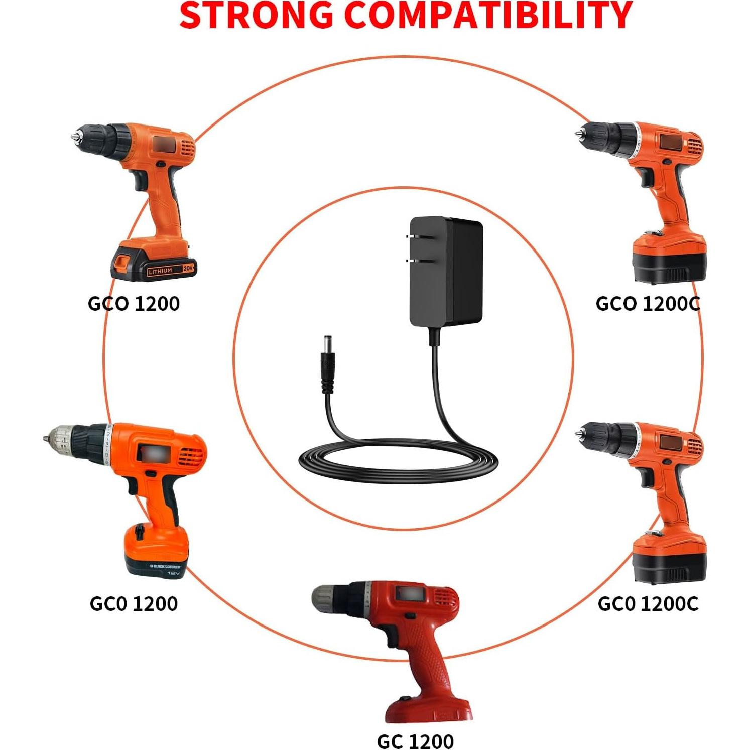 Cargador MEROM 12V para Taladro Inalámbrico Black & Decker