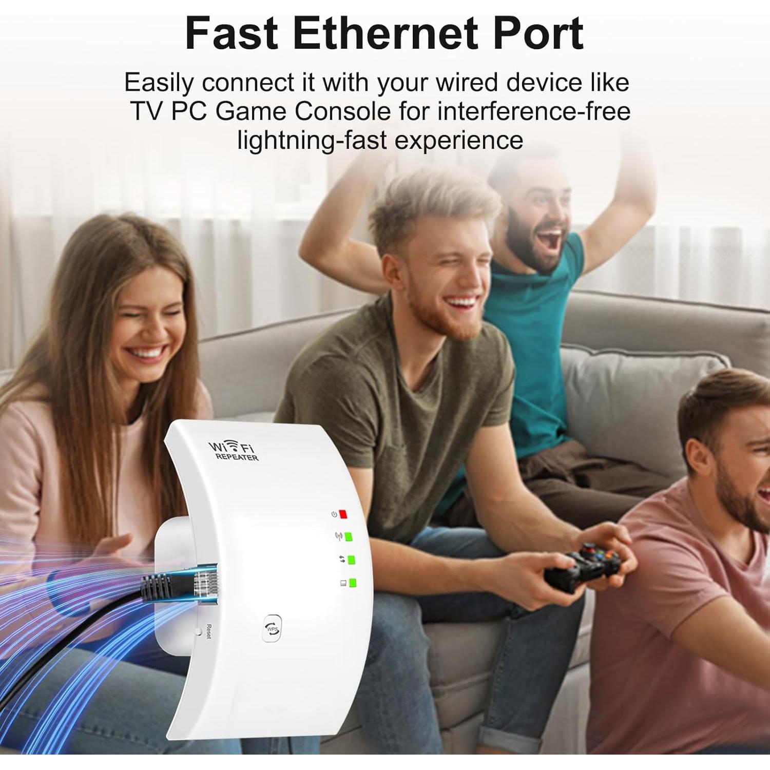 Extensor de WiFi Inalámbrico Aigital 300Mbps 2.4GHz con Ethernet