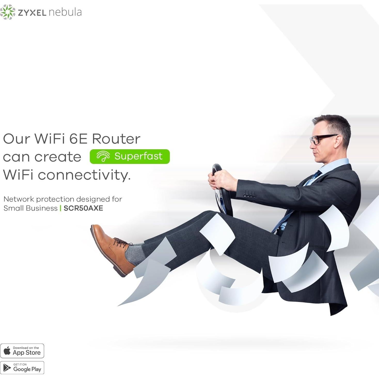 Router Inalámbrico ZYXEL SCR 50AXE WiFi 6E Tri-Banda 5400 Mbps