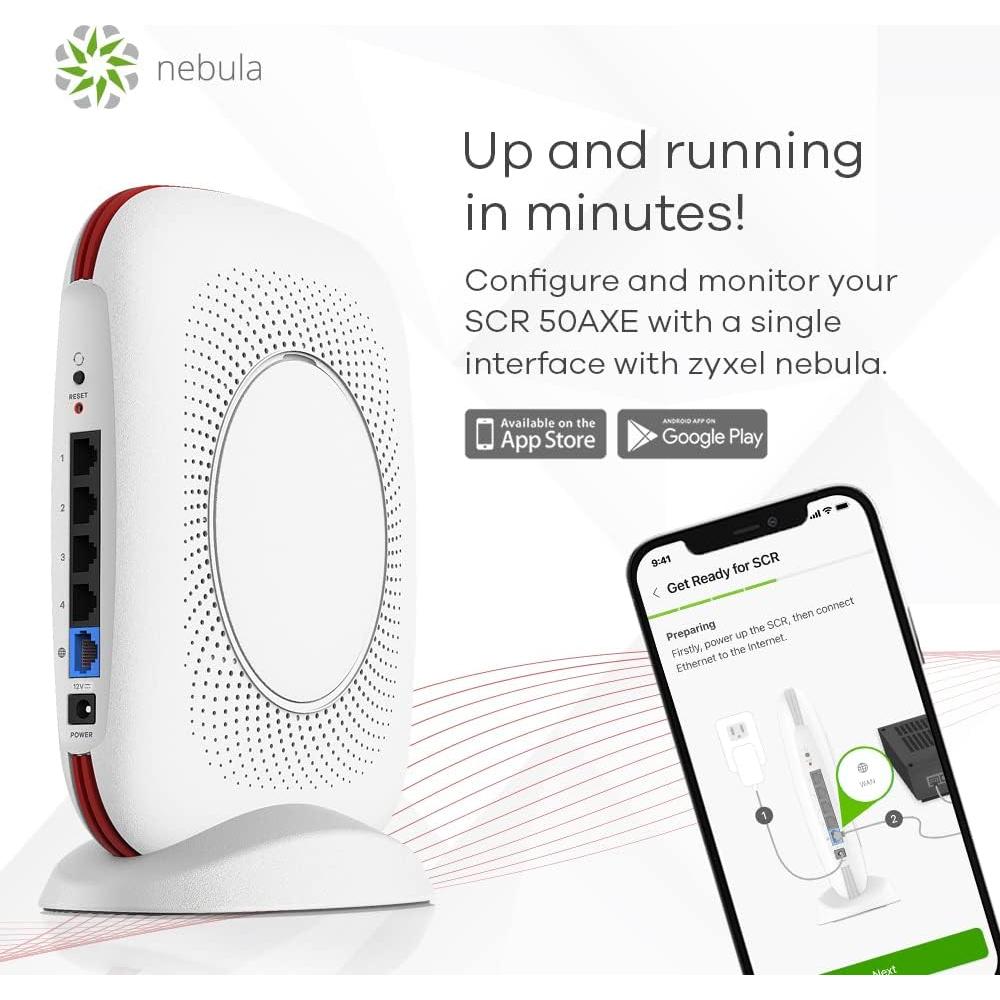 Router Inalámbrico ZYXEL SCR 50AXE WiFi 6E Tri-Banda 5400 Mbps