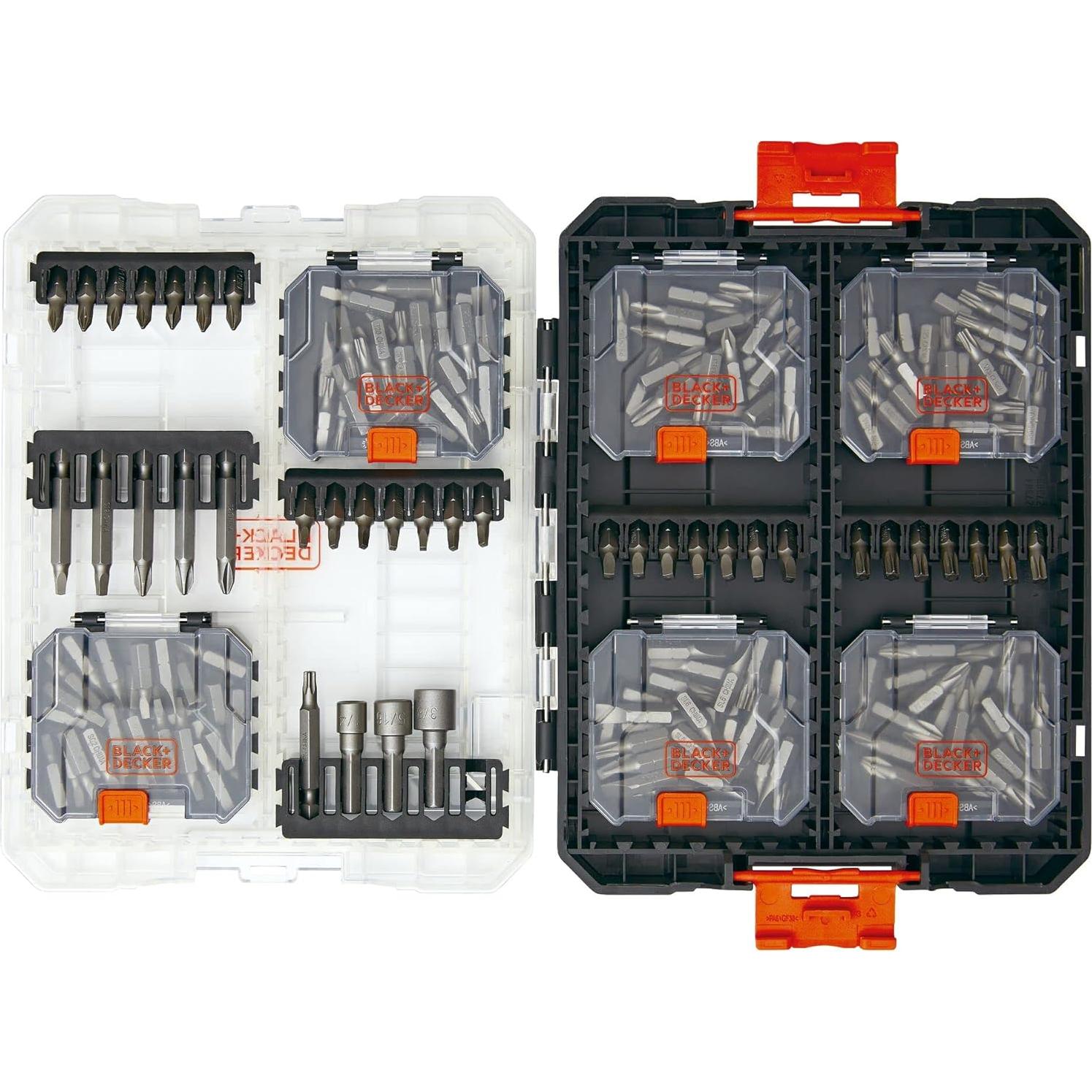 Juego de Puntas de Destornillador BLACK+DECKER 200 Piezas