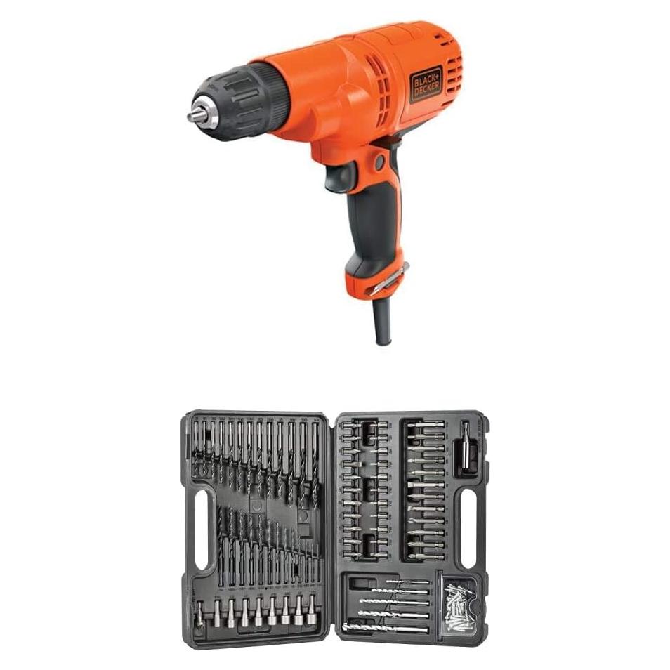 Taladro Atornillador BLACK+DECKER DR260C 5.5 Amp 109 Piezas