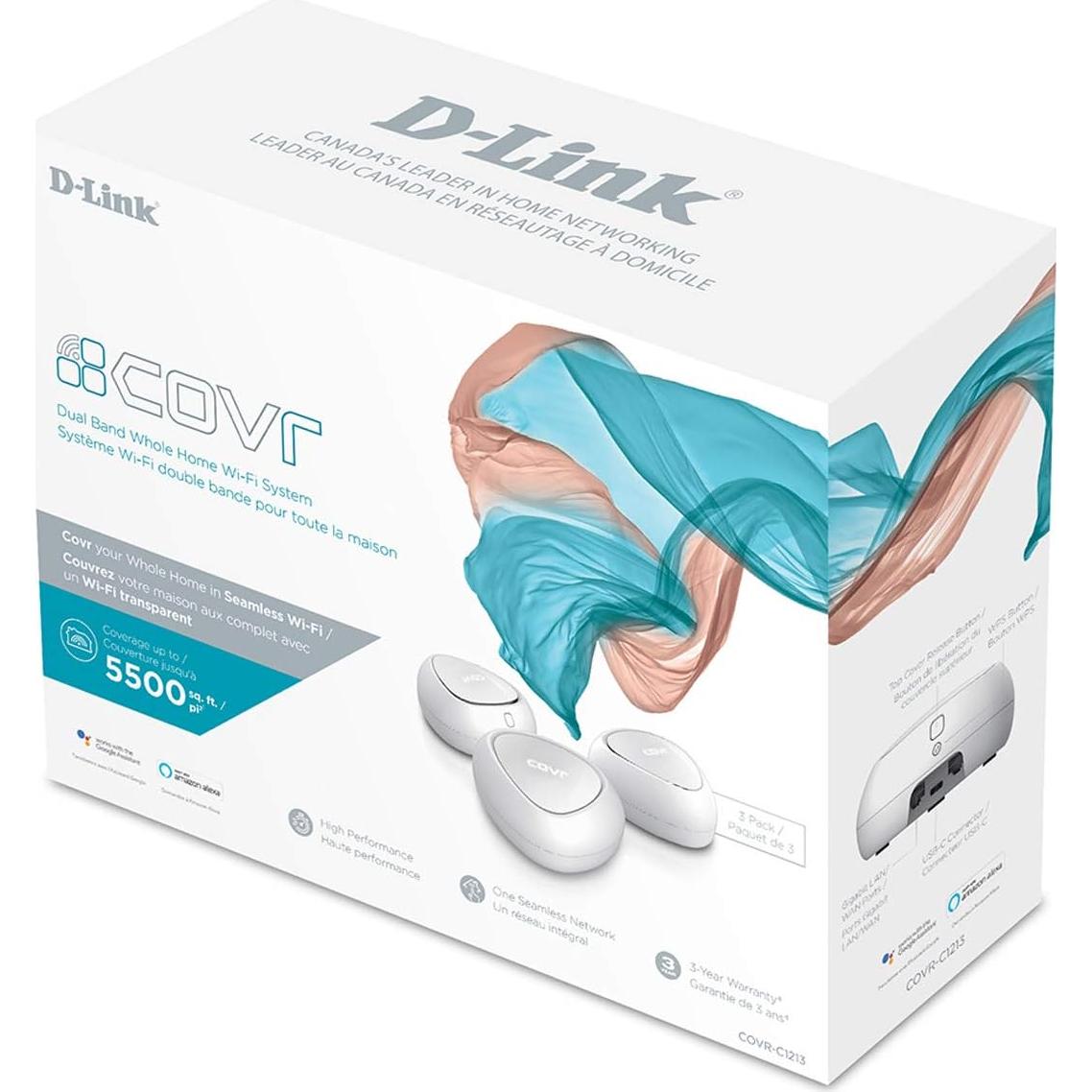 D-Link Covr AC1200 Sistema Wi-Fi Malla 3 Puntos 511 m²