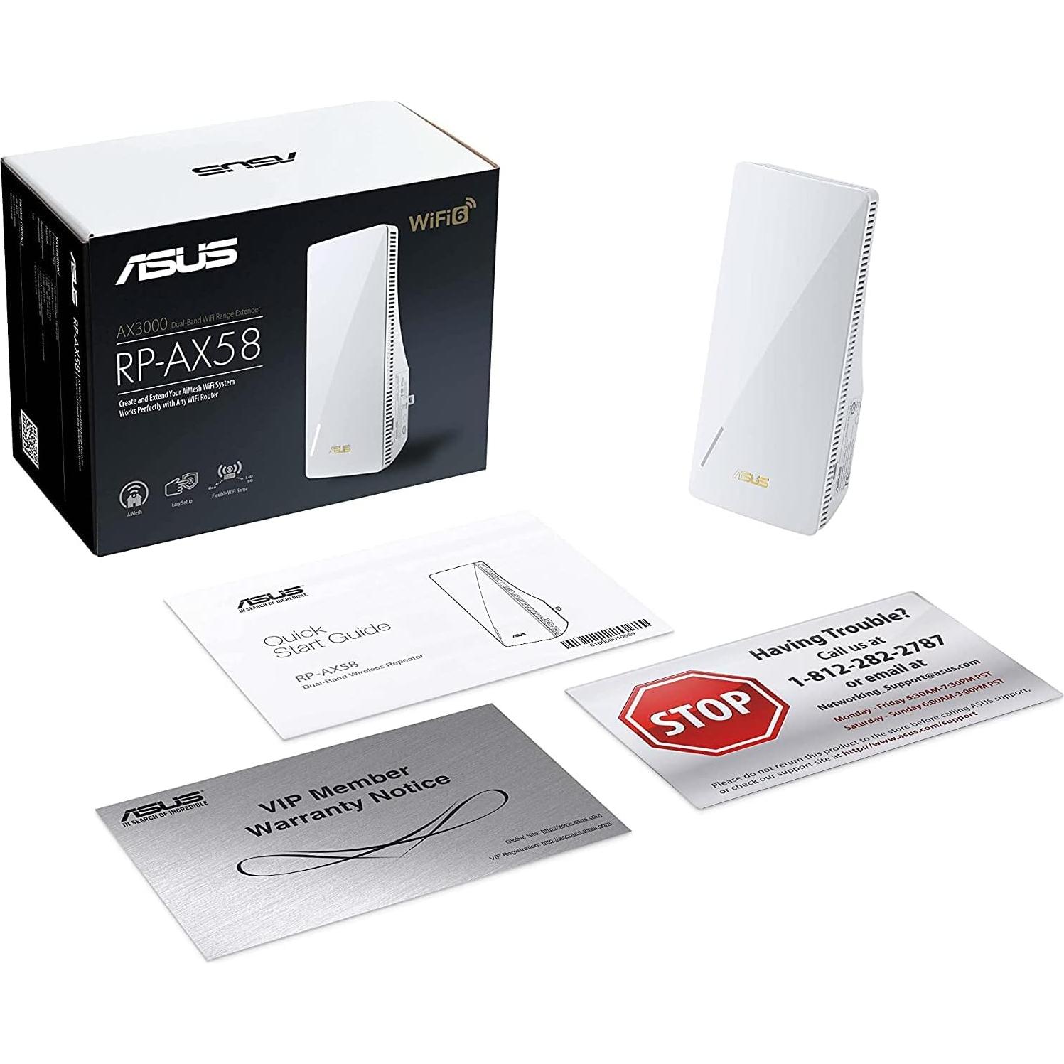 Extensor de Rango WiFi 6 ASUS RP-AX58 3000 Mbps AiMesh