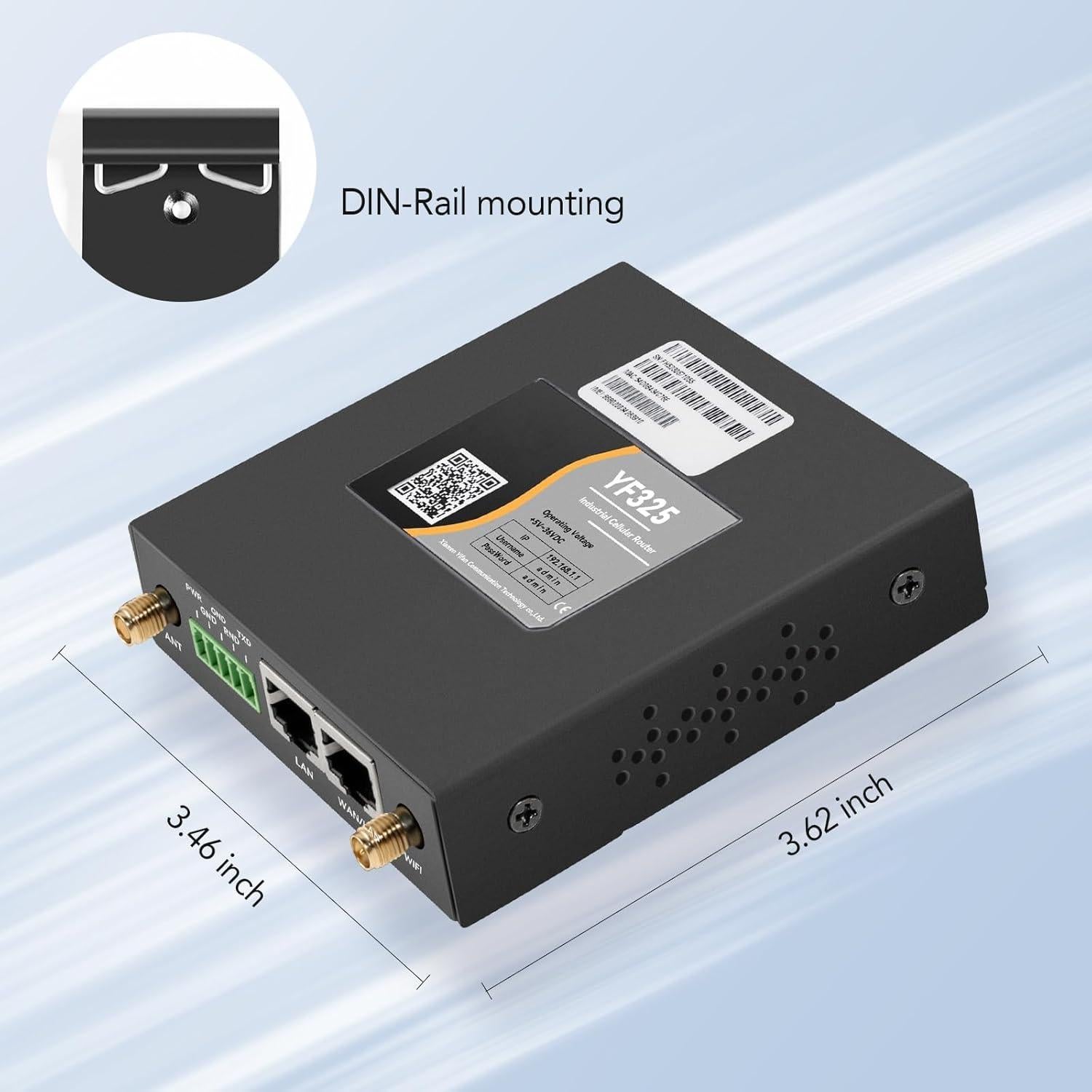 Router 4G LTE Yeacomm YF325 Doble SIM VPN Industrial