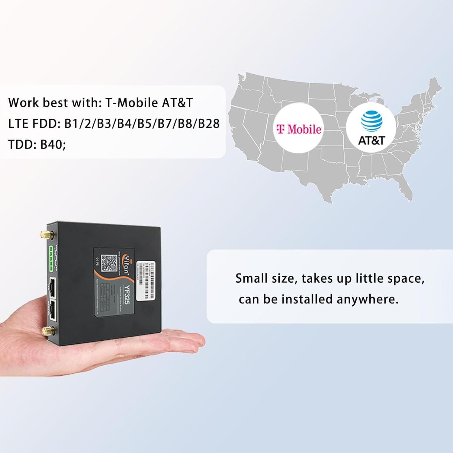 Router 4G LTE Yeacomm YF325 Doble SIM VPN Industrial