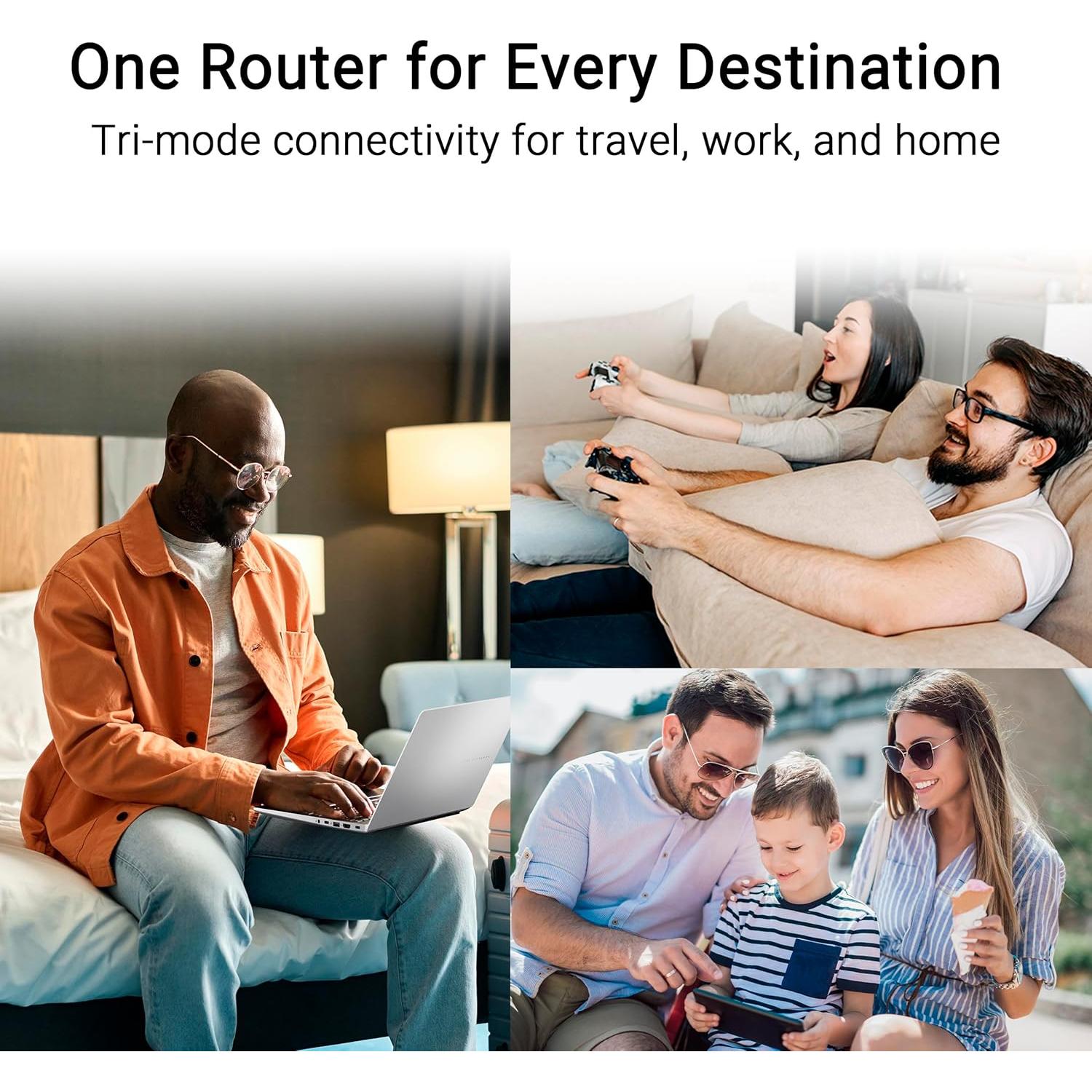 Router de Viaje ASUS RT-BE58 Go WiFi 7 3600 Mbps USB-C