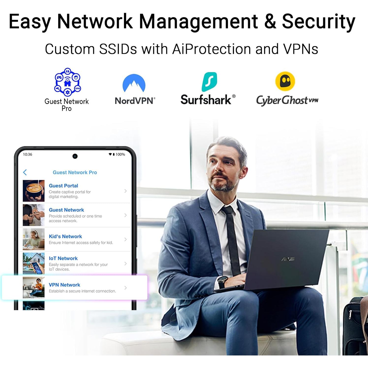 Router de Viaje ASUS RT-BE58 Go WiFi 7 3600 Mbps USB-C