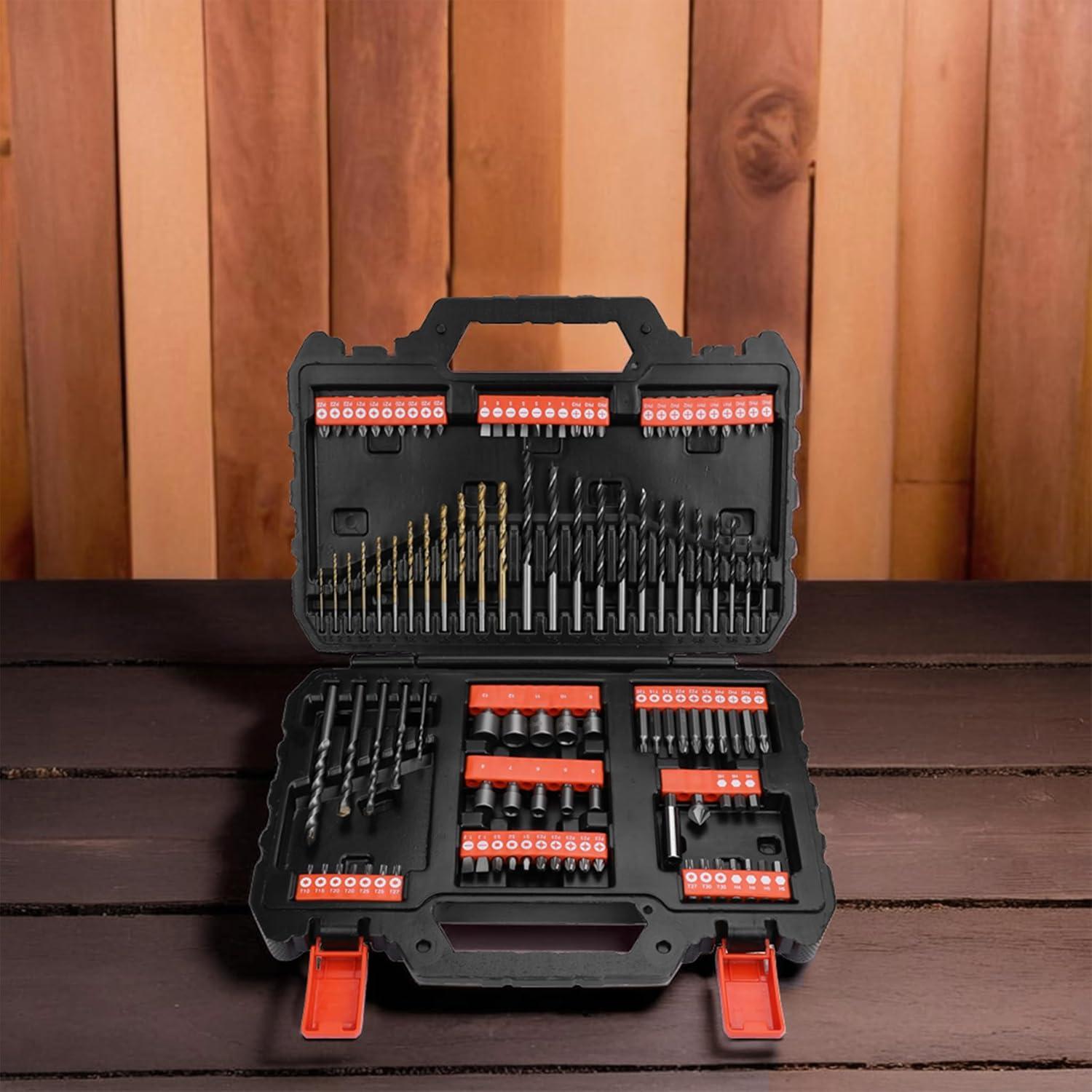 Juego de Taladrado y Atornillado 109 Piezas BLACK + DECKER