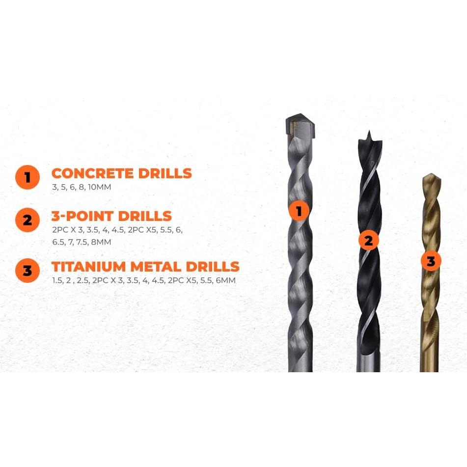 Juego de Taladrado y Atornillado 109 Piezas BLACK + DECKER