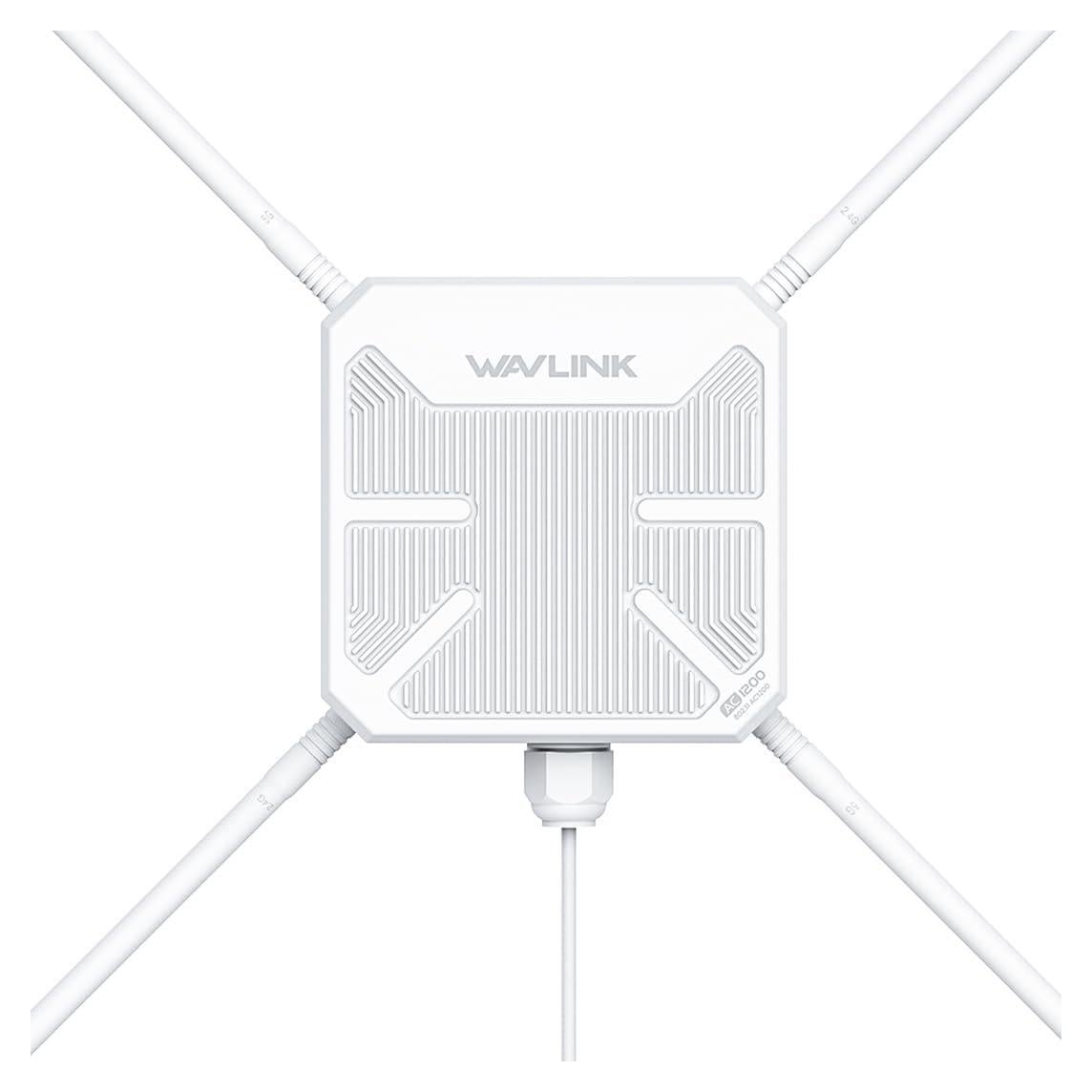 Extensor WiFi Exterior WAVLINK AC1200 IP65 4 Antenas 7dBi