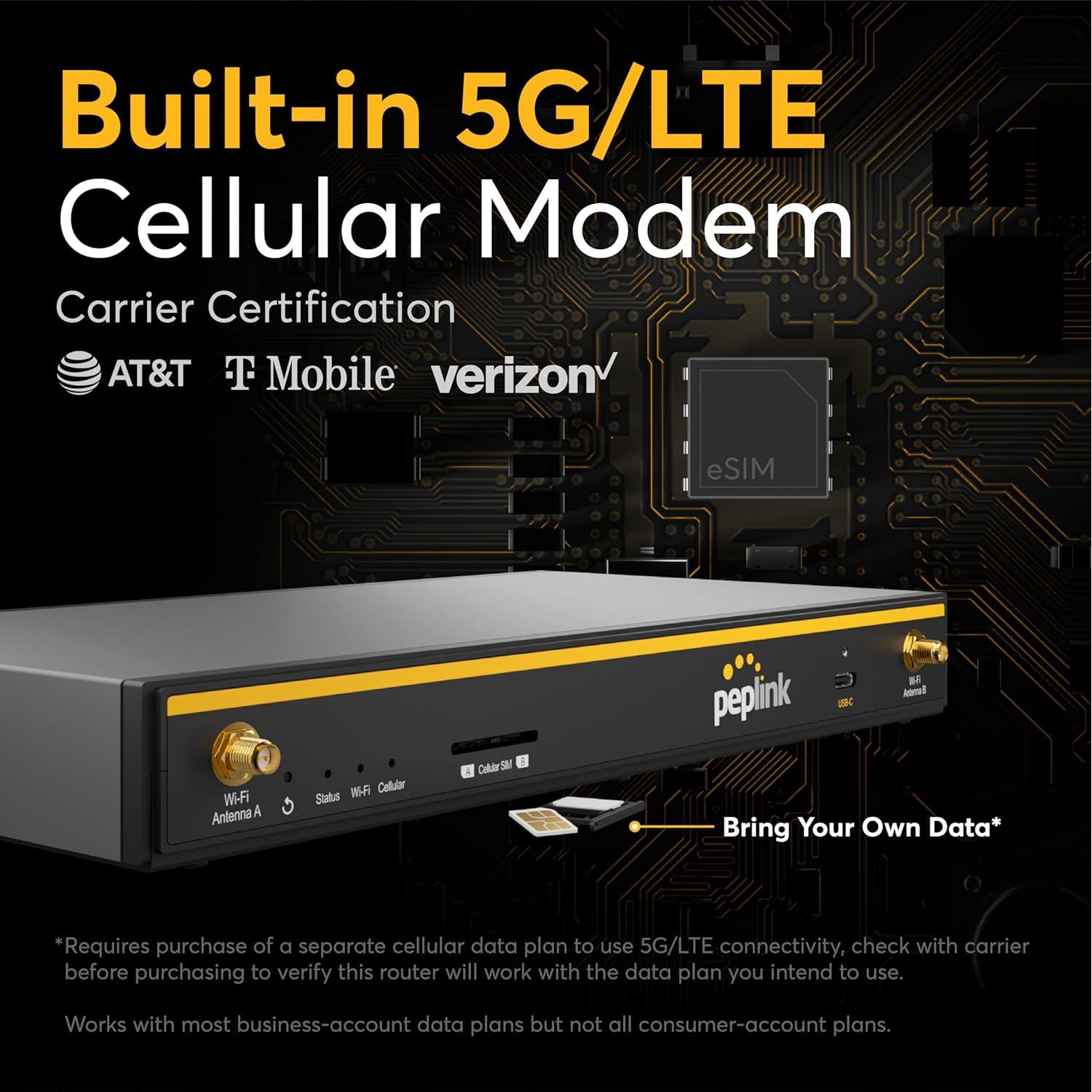 Enrutador WiFi 5G Peplink B One - Doble WAN Gigabit 1Gbps