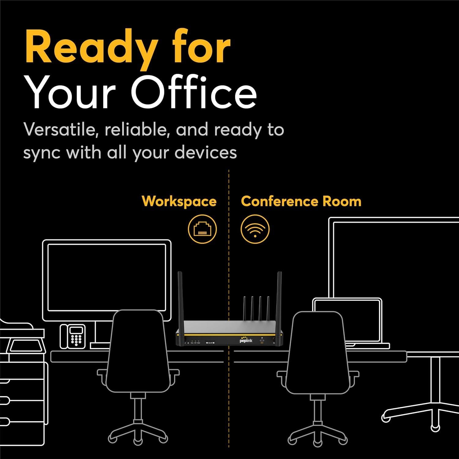 Enrutador WiFi 5G Peplink B One - Doble WAN Gigabit 1Gbps