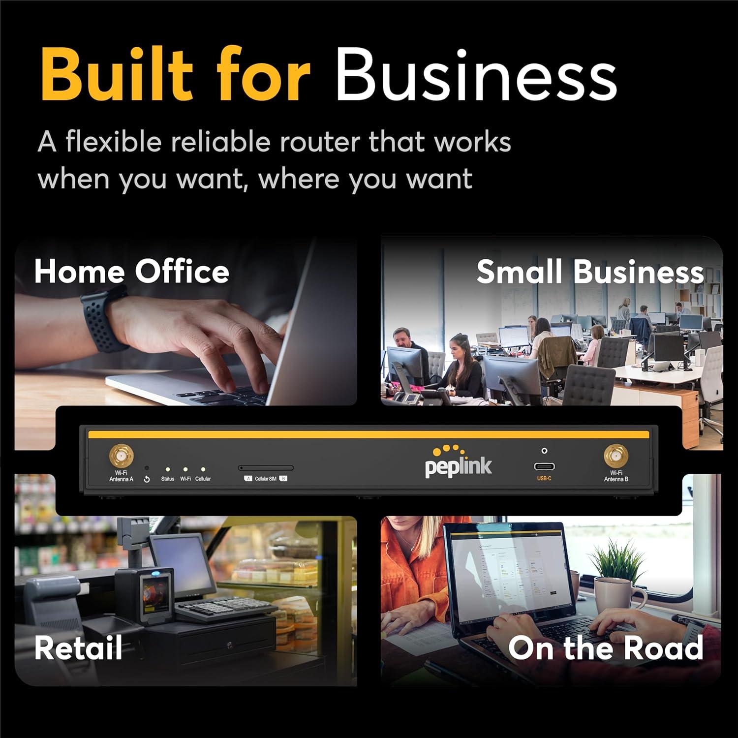 Enrutador WiFi 5G Peplink B One - Doble WAN Gigabit 1Gbps