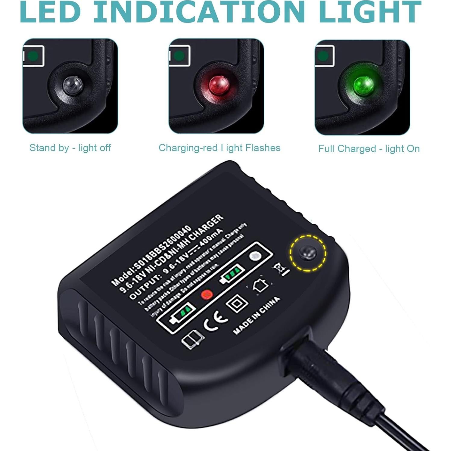 Cargador de Baterías 7.2-18V Black & Decker 90556254-01