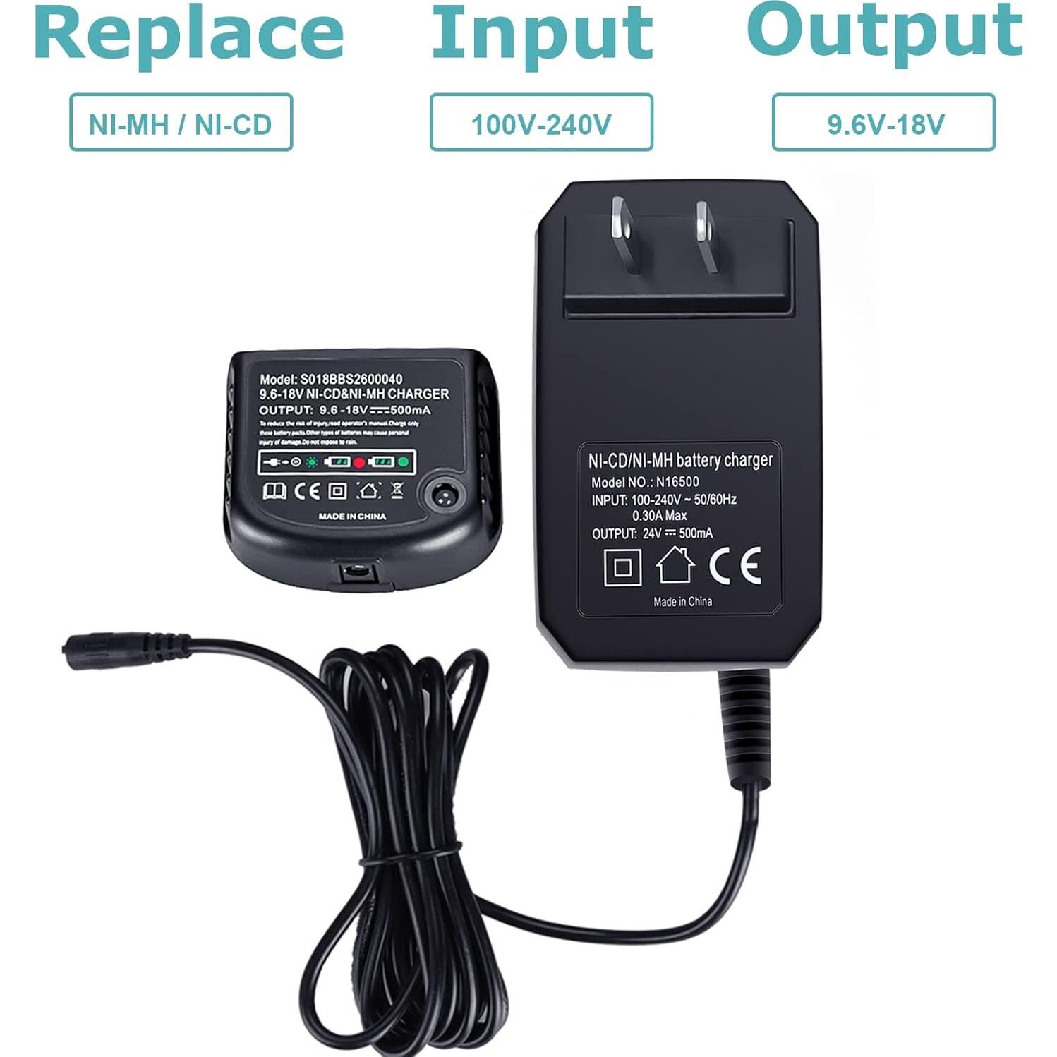 Cargador de Baterías 7.2-18V Black & Decker 90556254-01