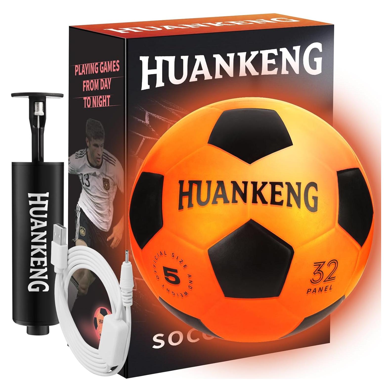 Pelota de Fútbol Iluminada HuanKeng Tamaño 5 Recargable