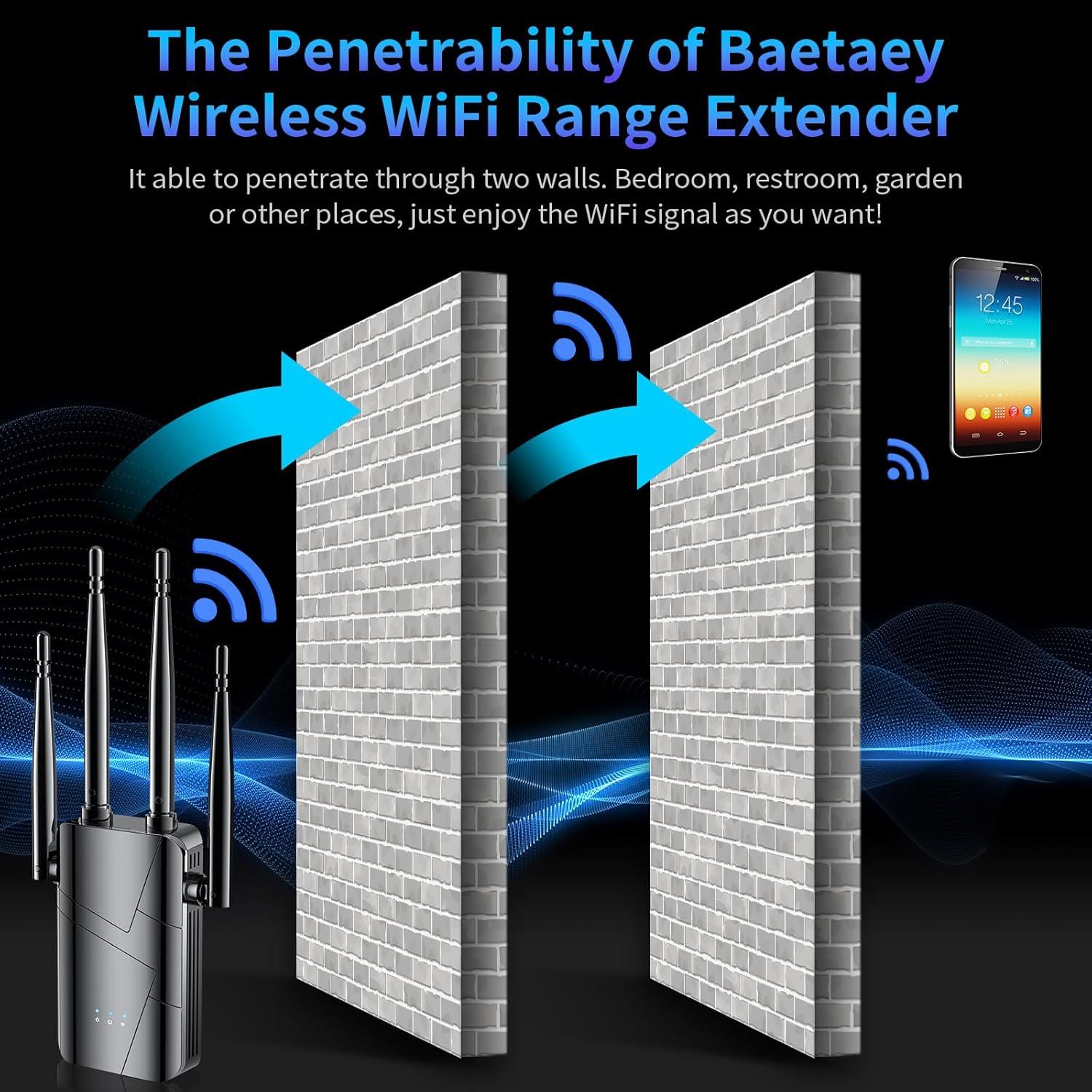 Amplificador de Señal WiFi Baetaey 2025 - Cobertura 929 m²