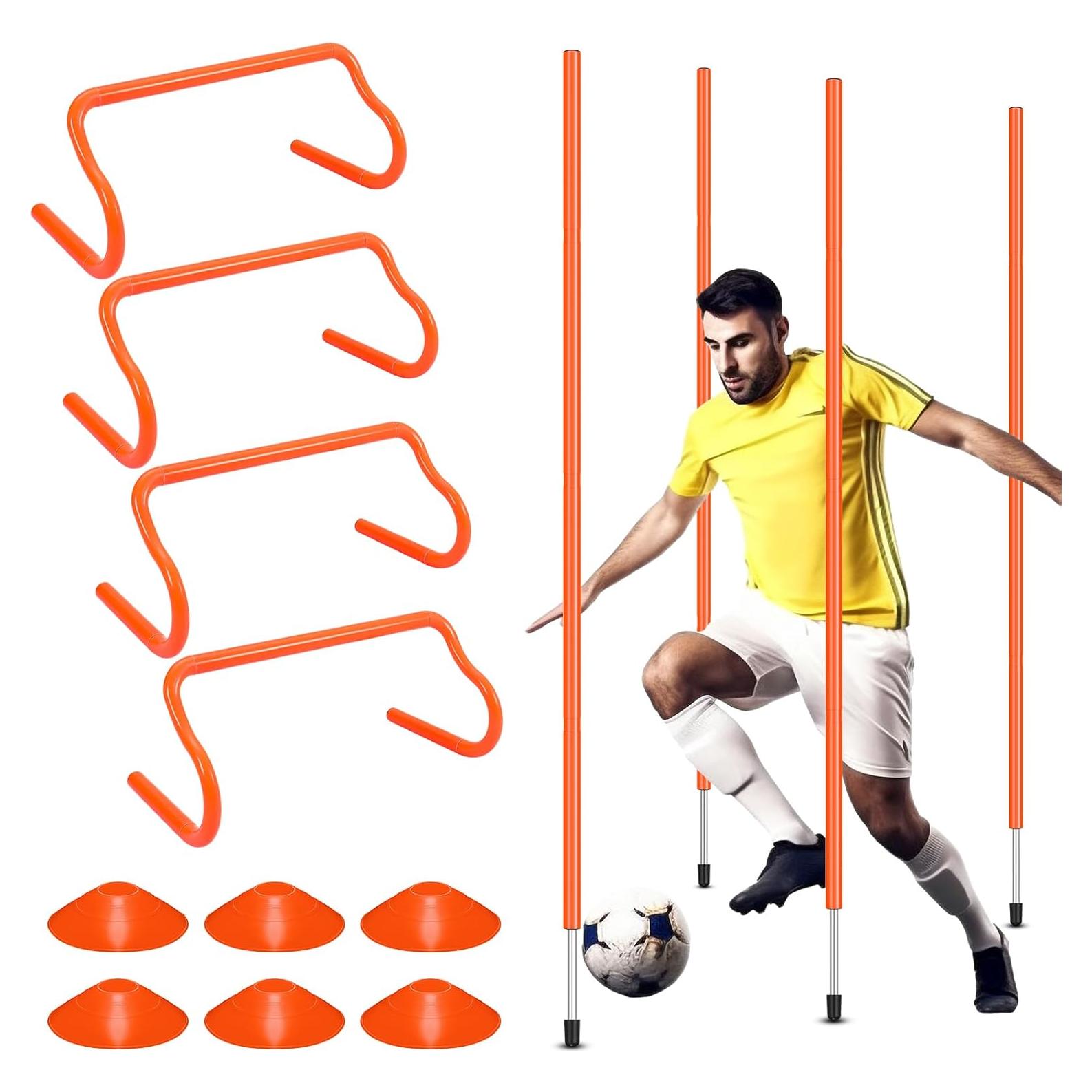 Kit de Entrenamiento de Agilidad JellyArch 4 Postes 4 Vallas