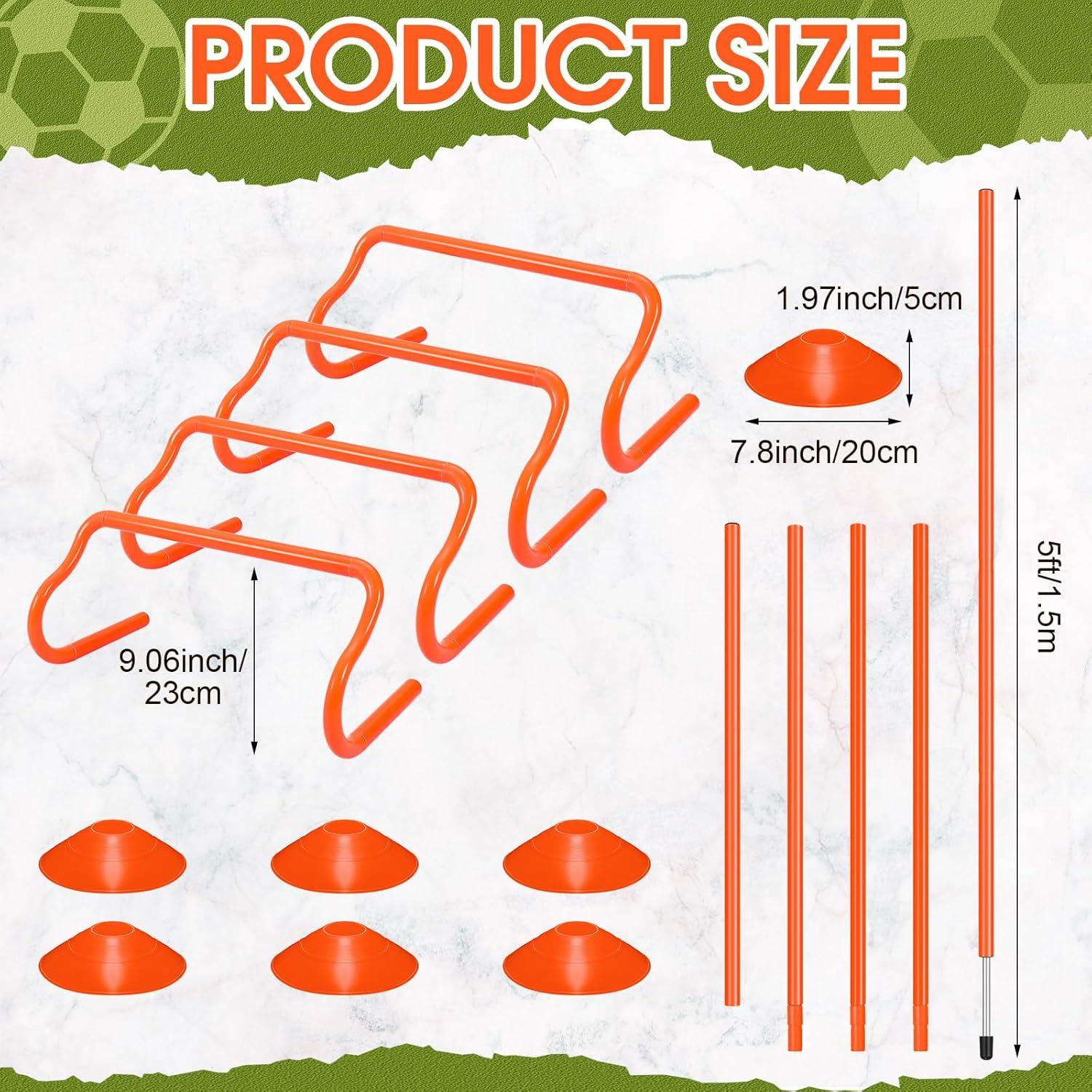 Kit de Entrenamiento de Agilidad JellyArch 4 Postes 4 Vallas