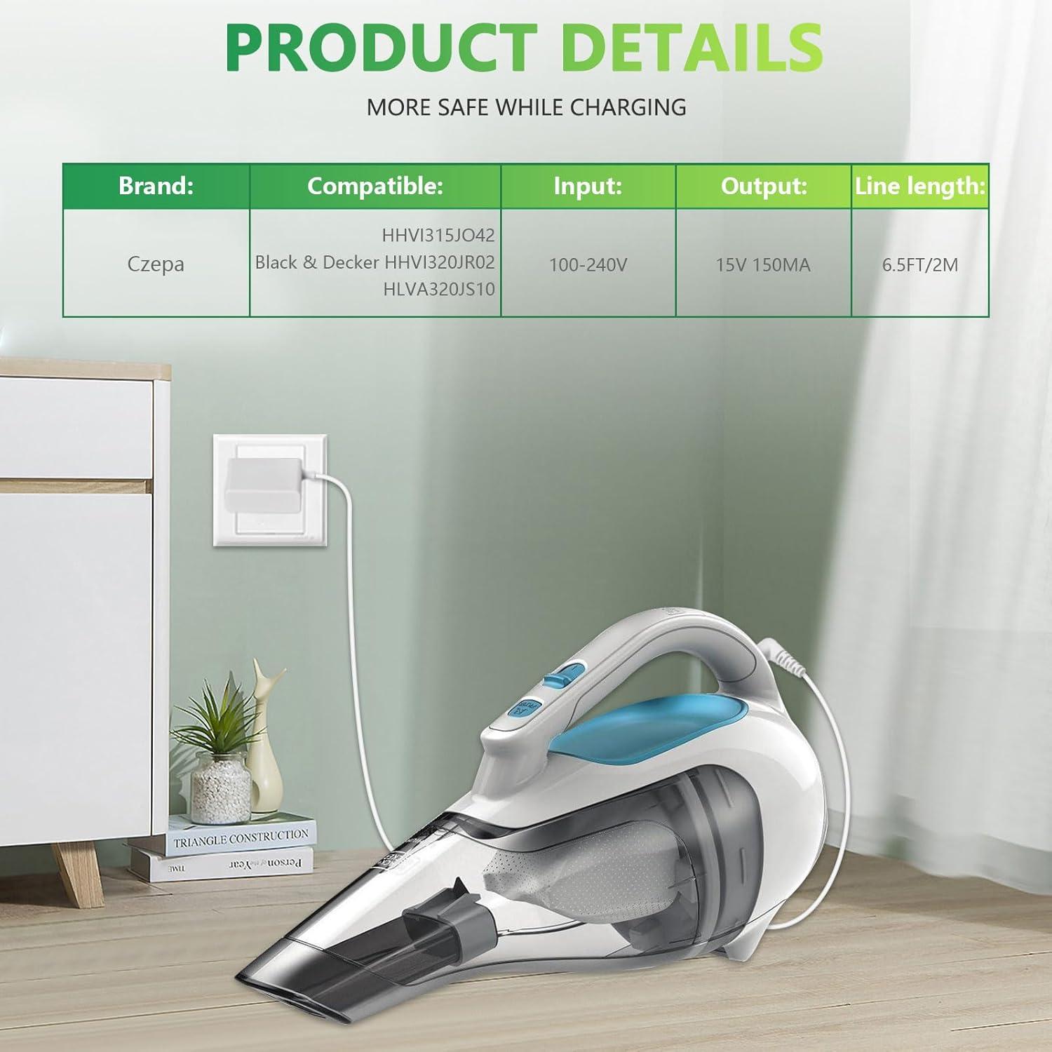 Cargador 15V Czepa para Aspiradora Black & Decker HHVI320JR02