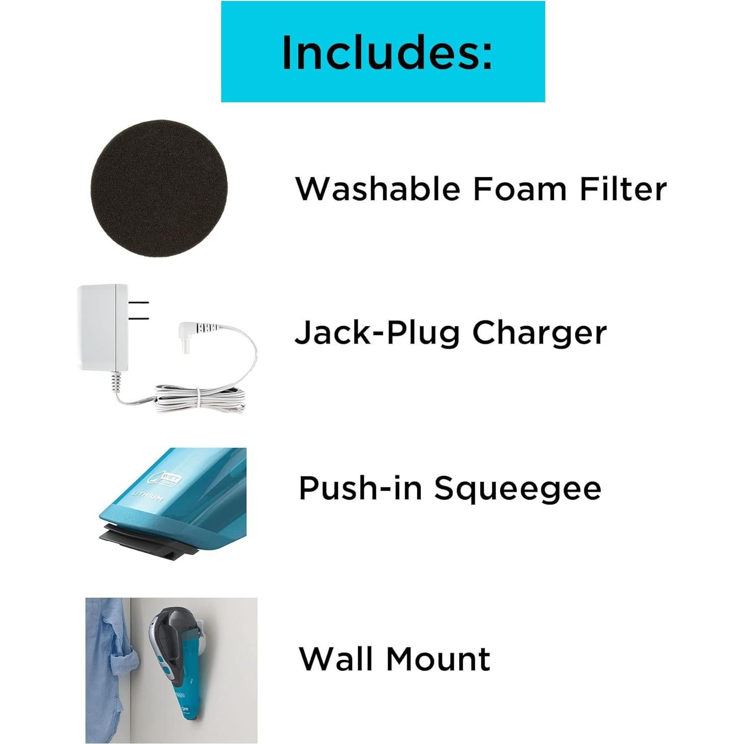 Aspiradora de mano BLACK+DECKER HLWVA325J21 húmeda/seca