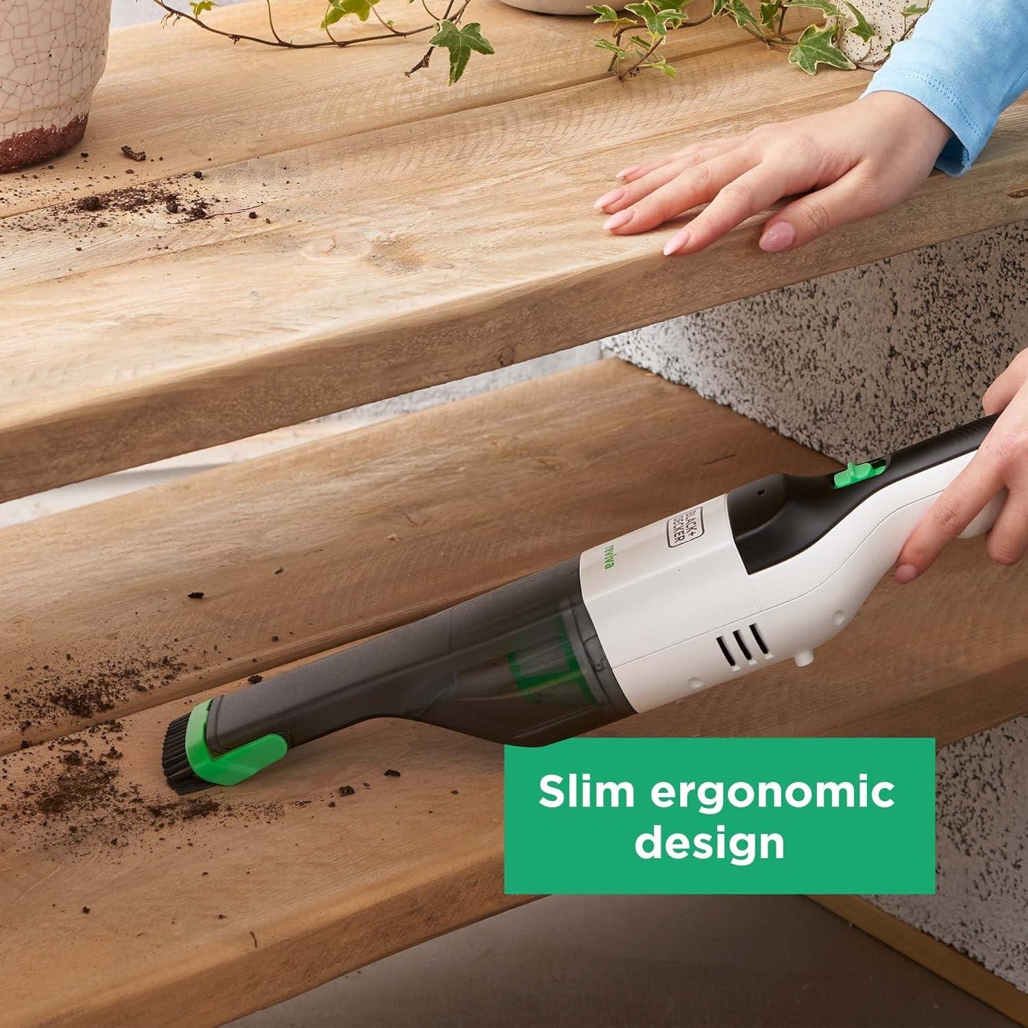 Aspiradora de Mano BLACK+DECKER 8V MAX Inalámbrica 500ml