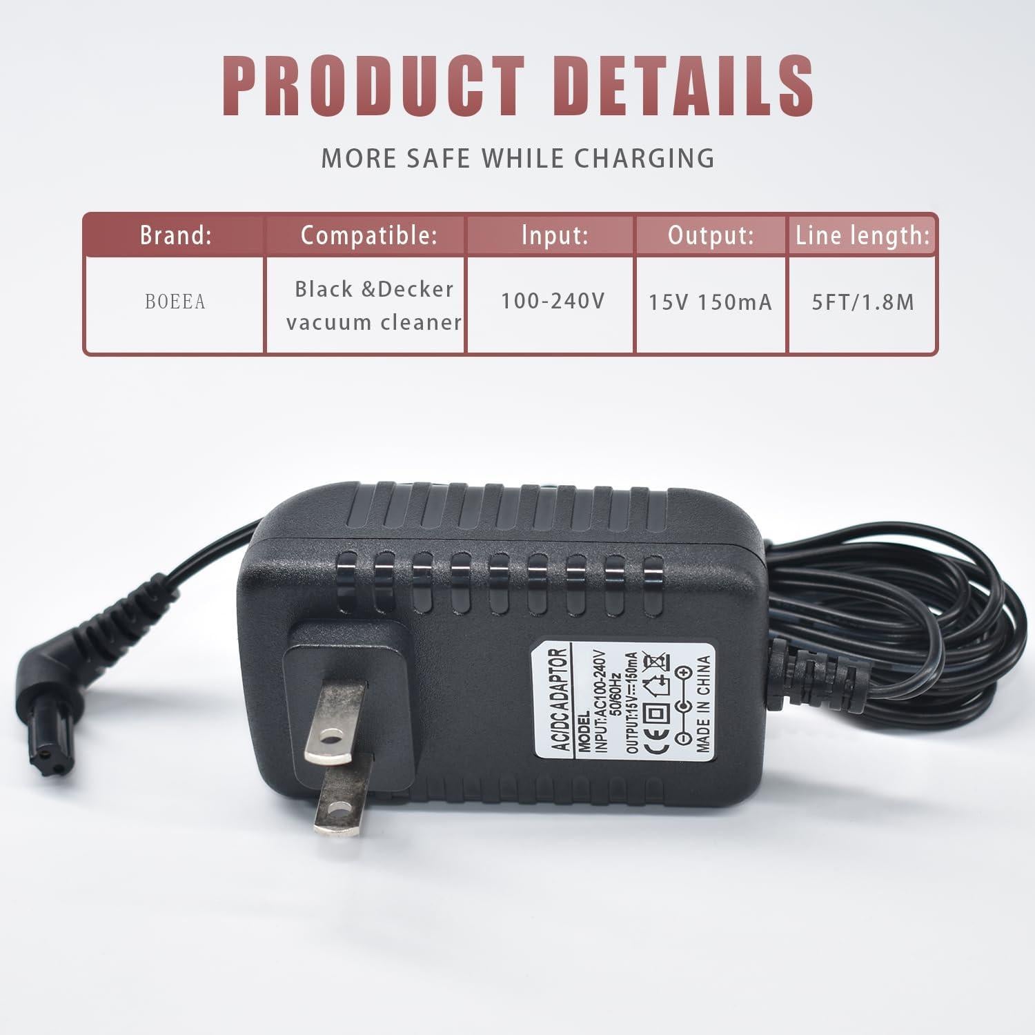 Cargador 15V Black+Decker para Aspiradora HHVI320JR02