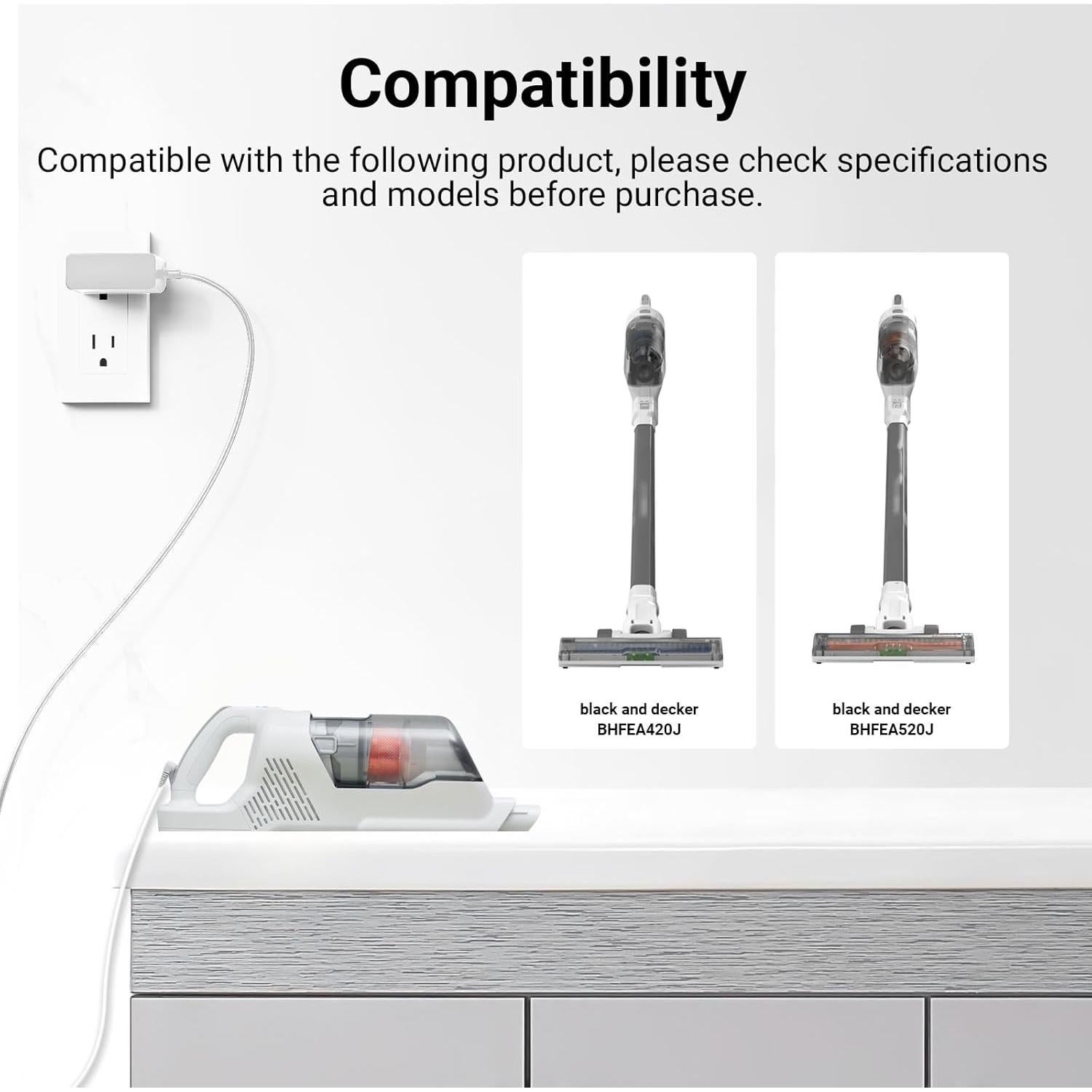 Cargador Black+Decker BHFEA520J 23V 1.8M Aspiradora Mano