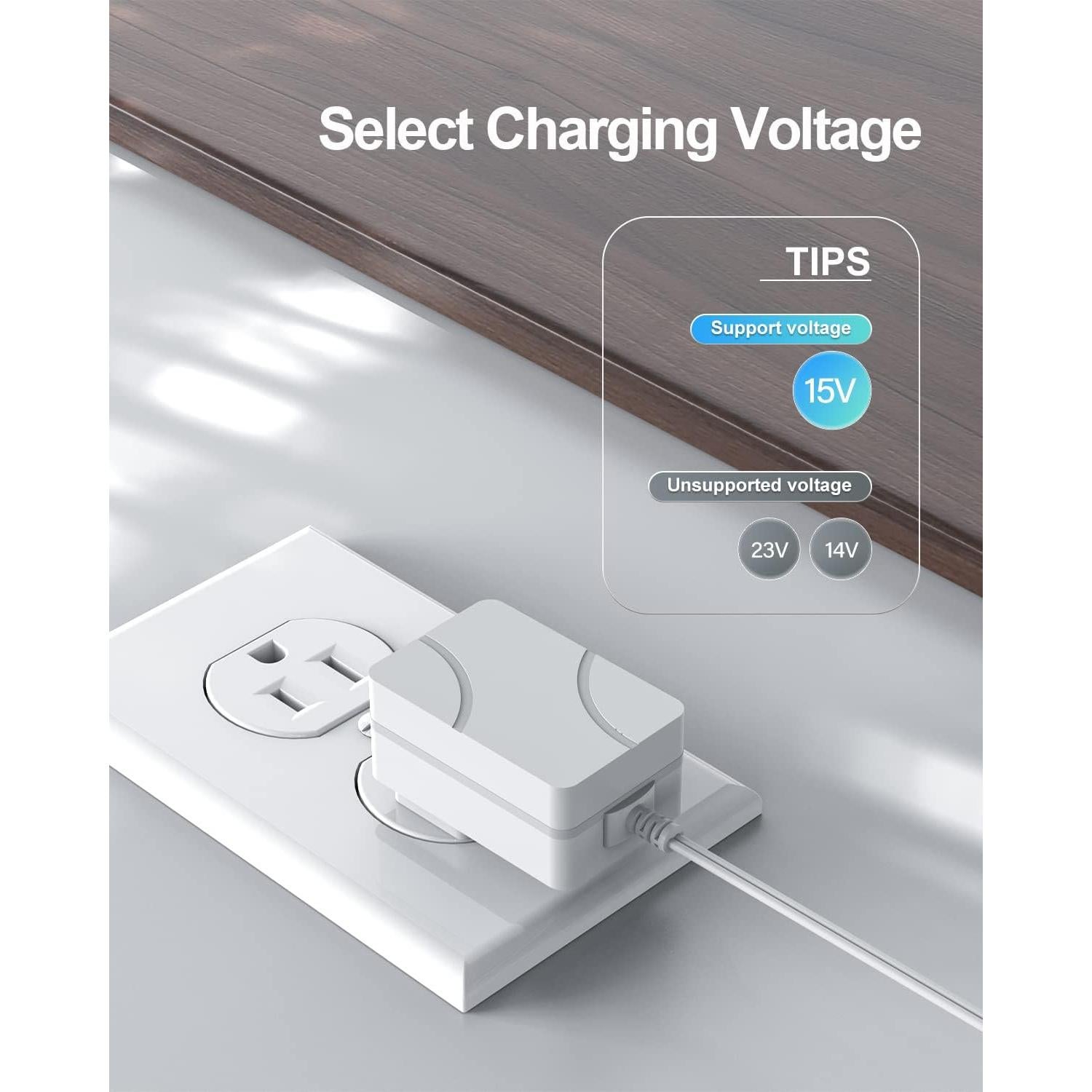 Cargador 15V Pwept para Aspiradora Black & Decker - Adaptador