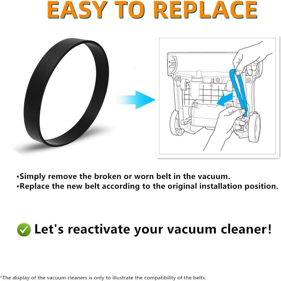 Cinturones de Reemplazo Black and Decker Air Swivel - Paquete de 2