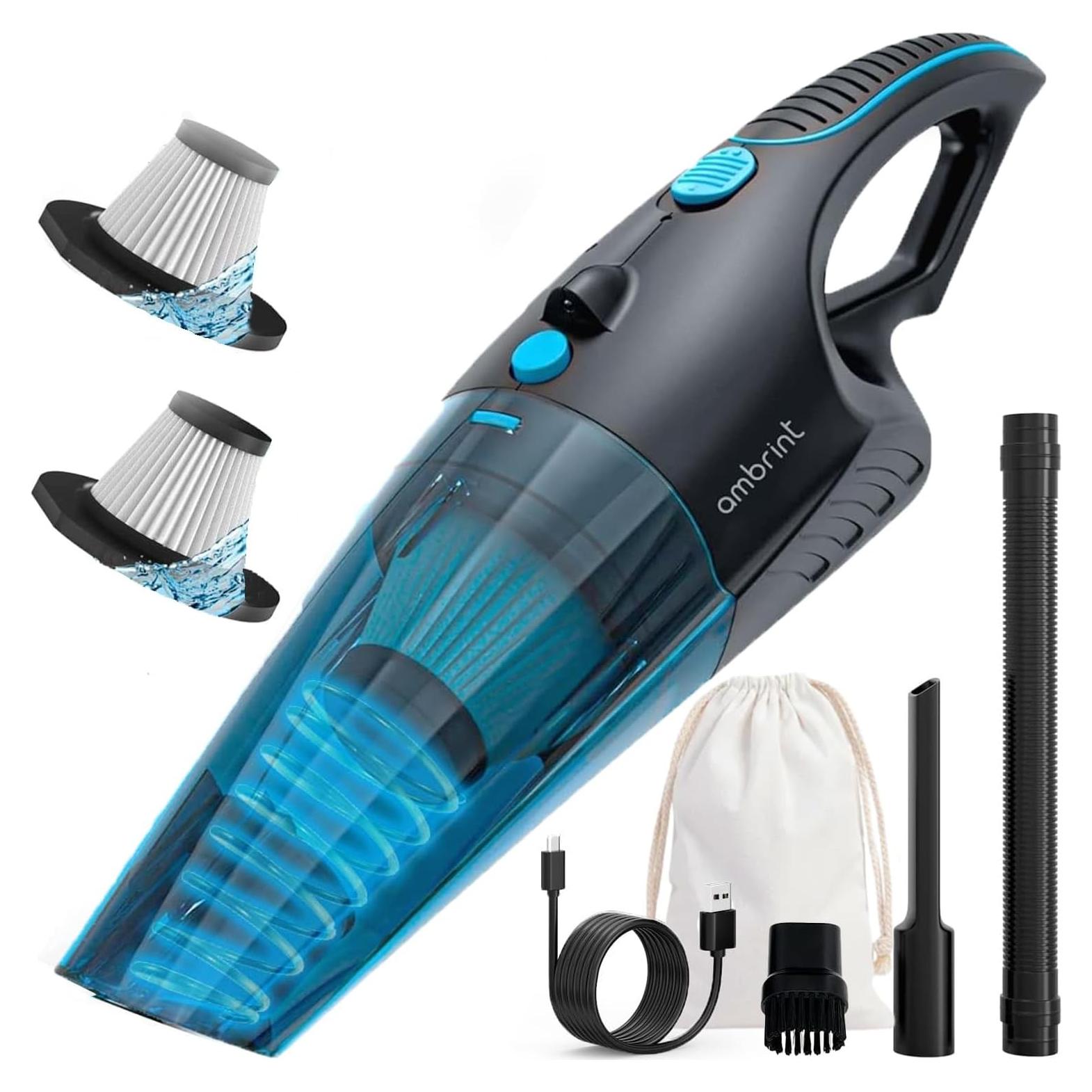 Aspiradora de Mano Inalámbrica Ambrint VACUM-X1 13000PA